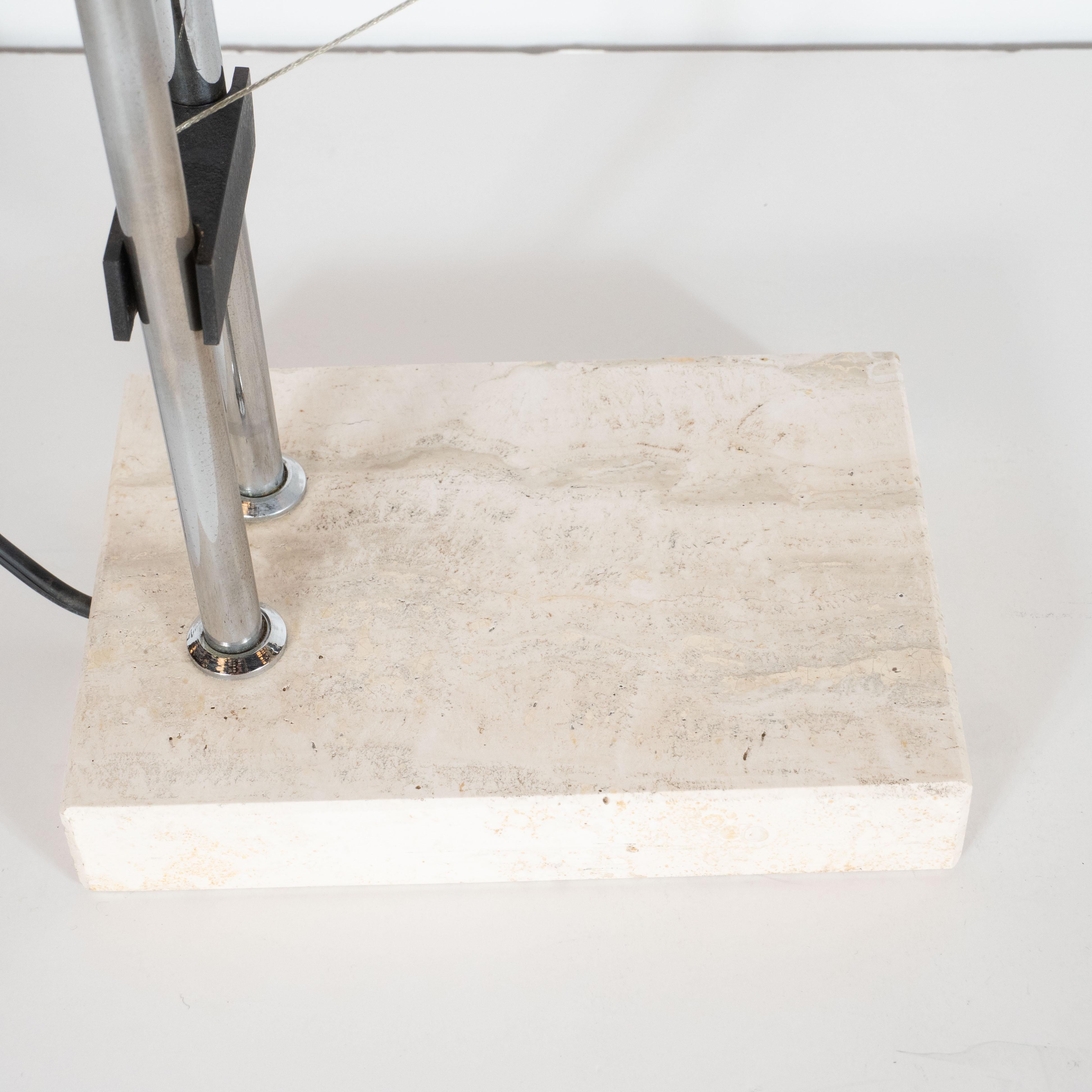 Chrome Mid-Century Modern Flexa Table Lamp Model 14165 by Angelo Lelli for Arredoluce For Sale