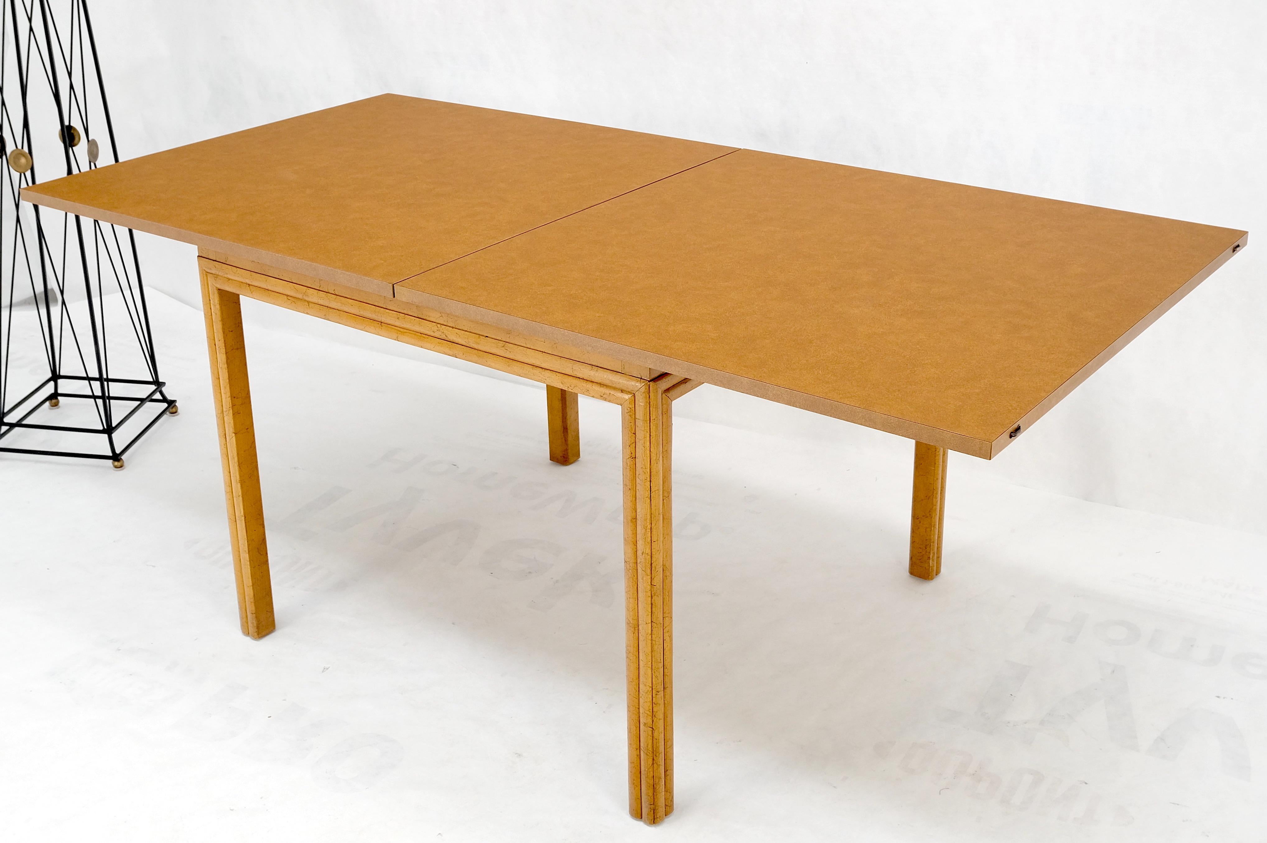 Mid-Century Modern Flip Top Square Melamine Kitchen Dining Game Table MINT! For Sale 2