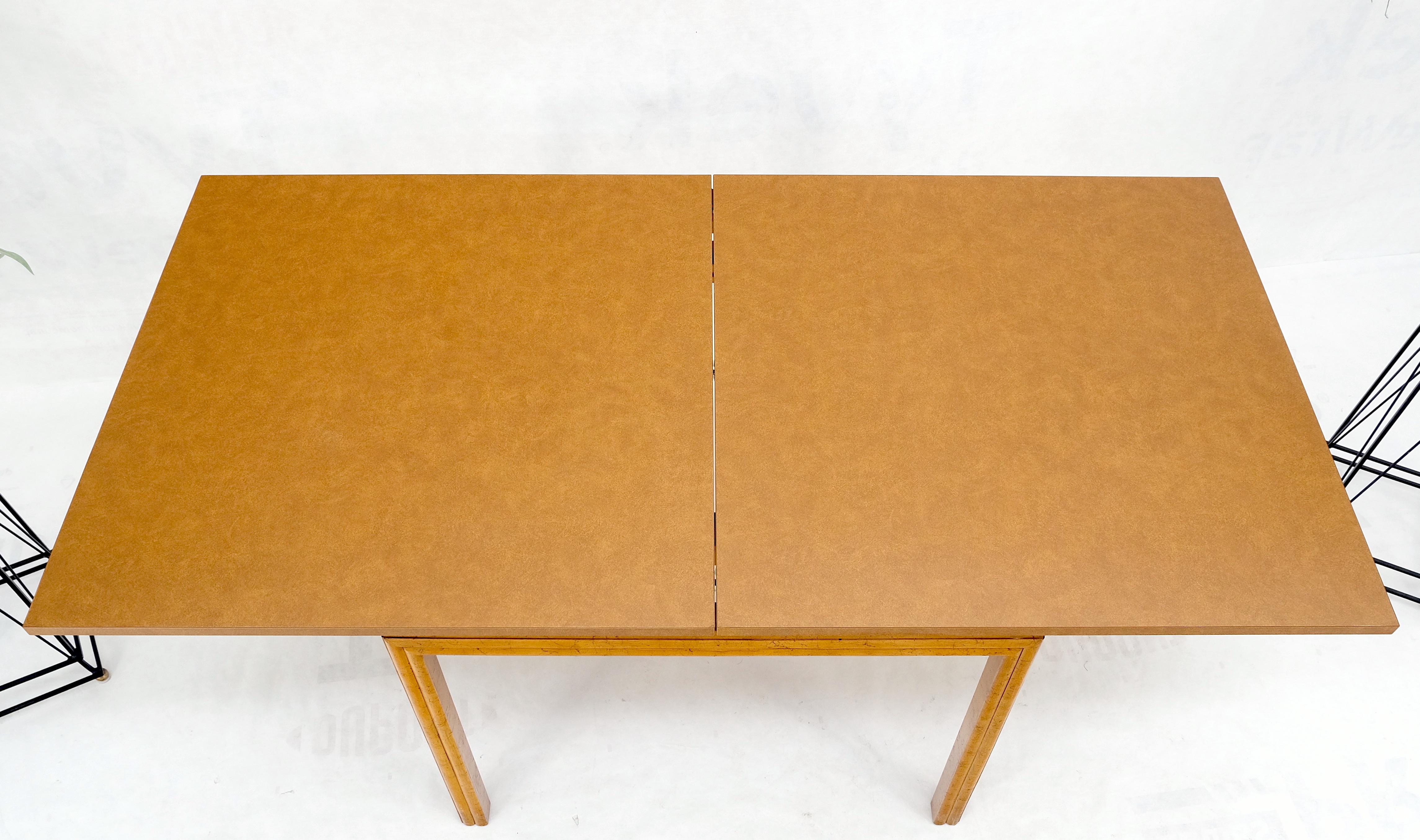 Mid-Century Modern Flip Top Square Melamine Kitchen Dining Game Table MINT! For Sale 3