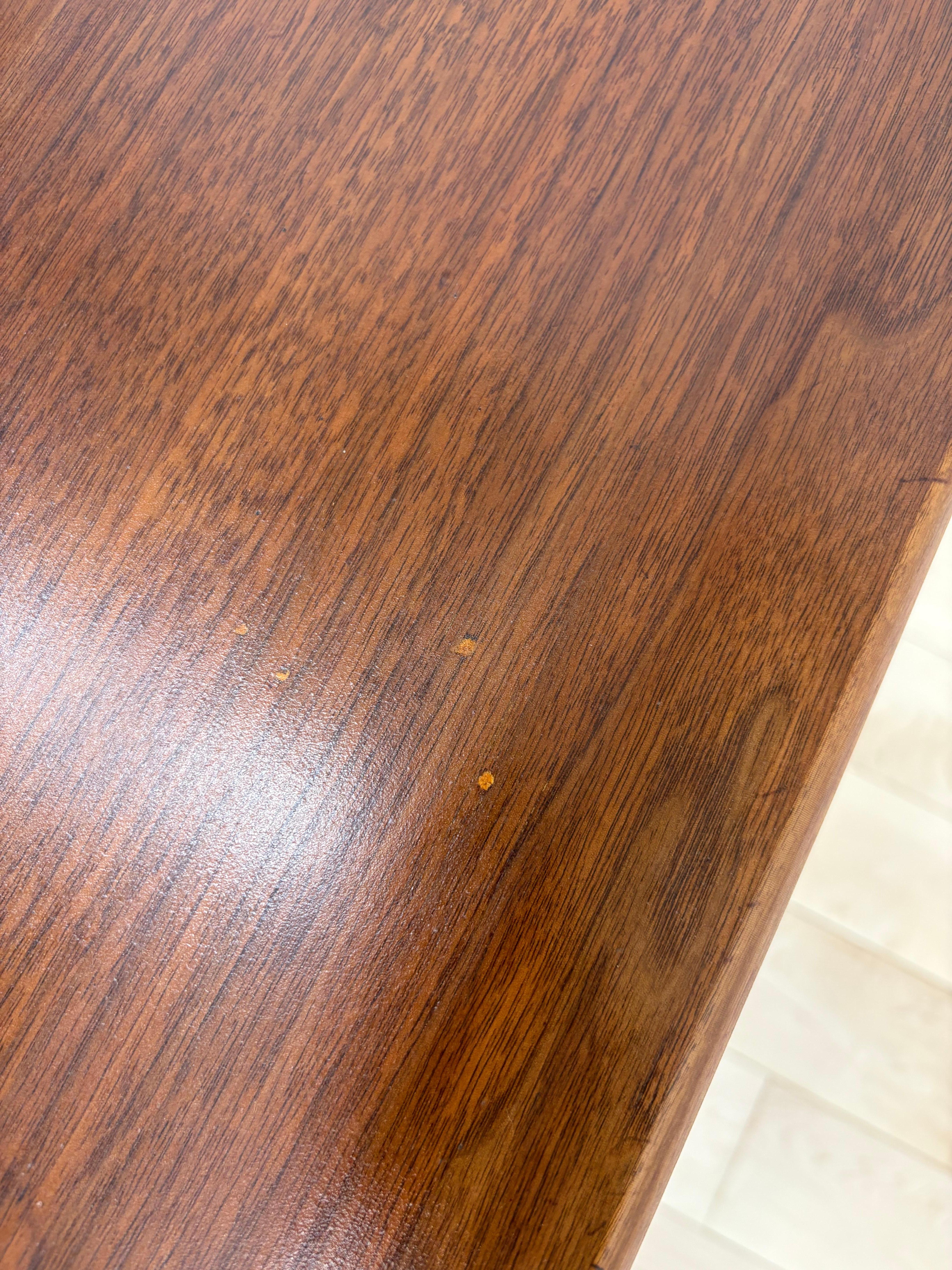 Mid Century Modern Flip Top Teak and walnut expandable Dining Table by Vetlanda 9