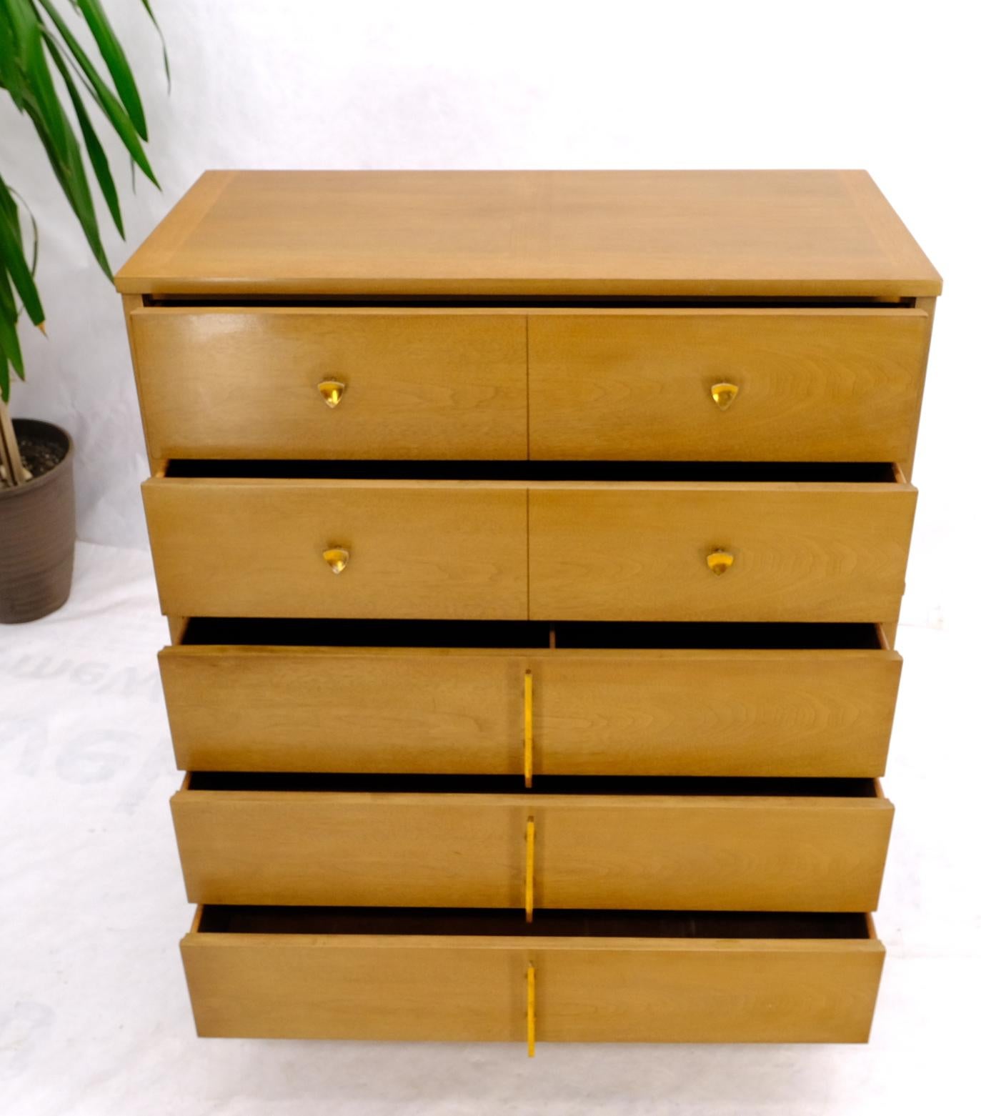 Mid-Century Modern Floating Base 5 Drawers High Chest Dresser For Sale 5