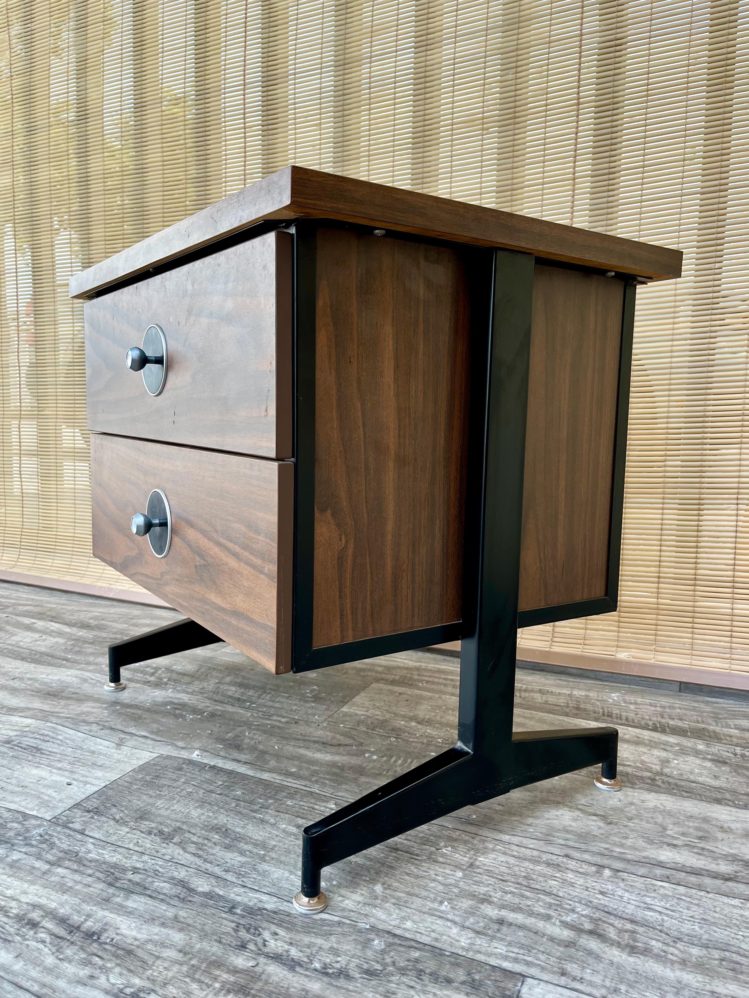 Steel Mid-Century Modern Floating Nightstand. Circa 1970s For Sale