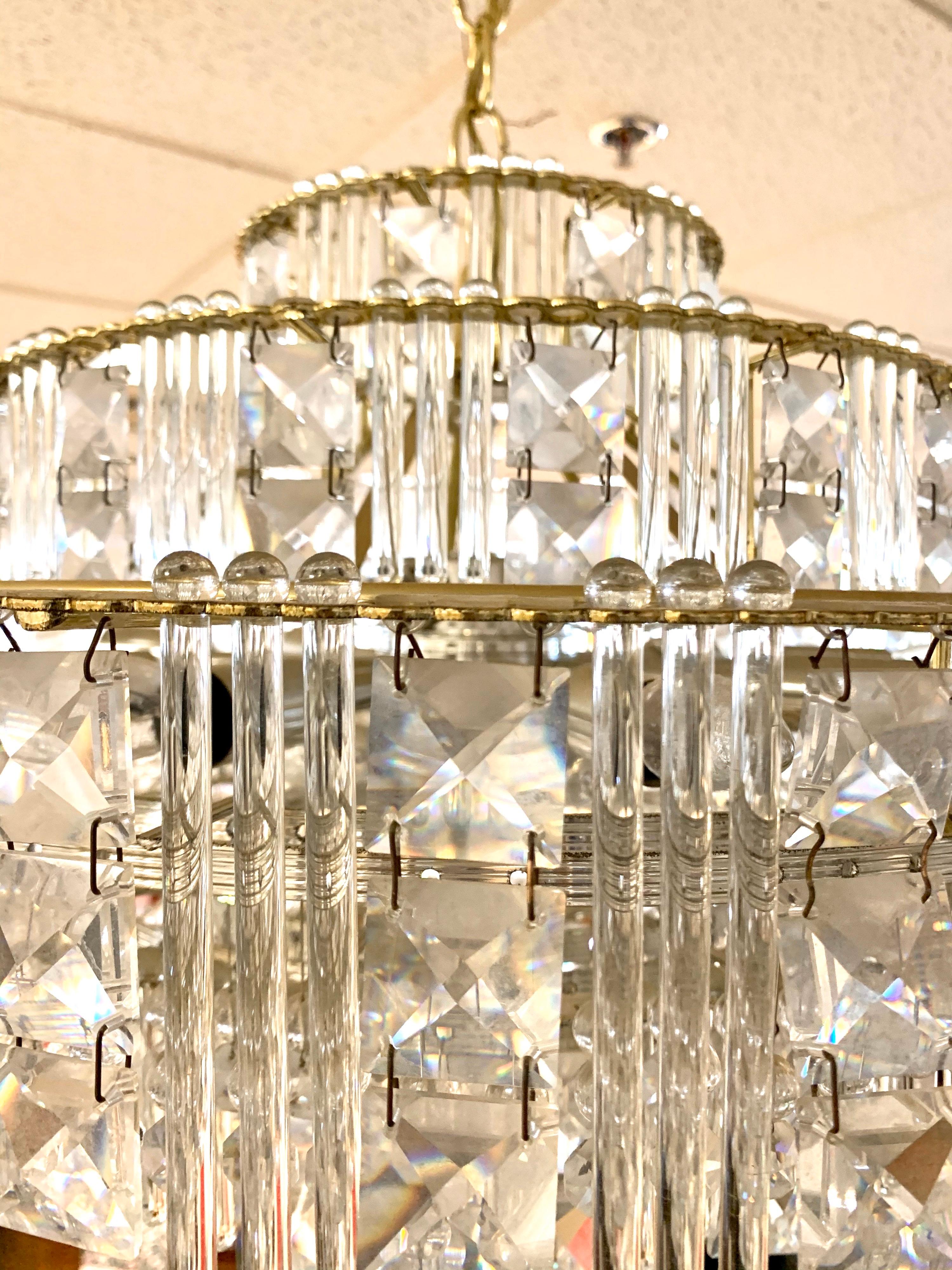 floating crystal chandelier