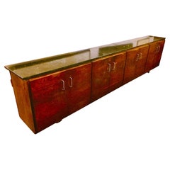 Mid-Century Modern Floating Wall-Mounted Credenza