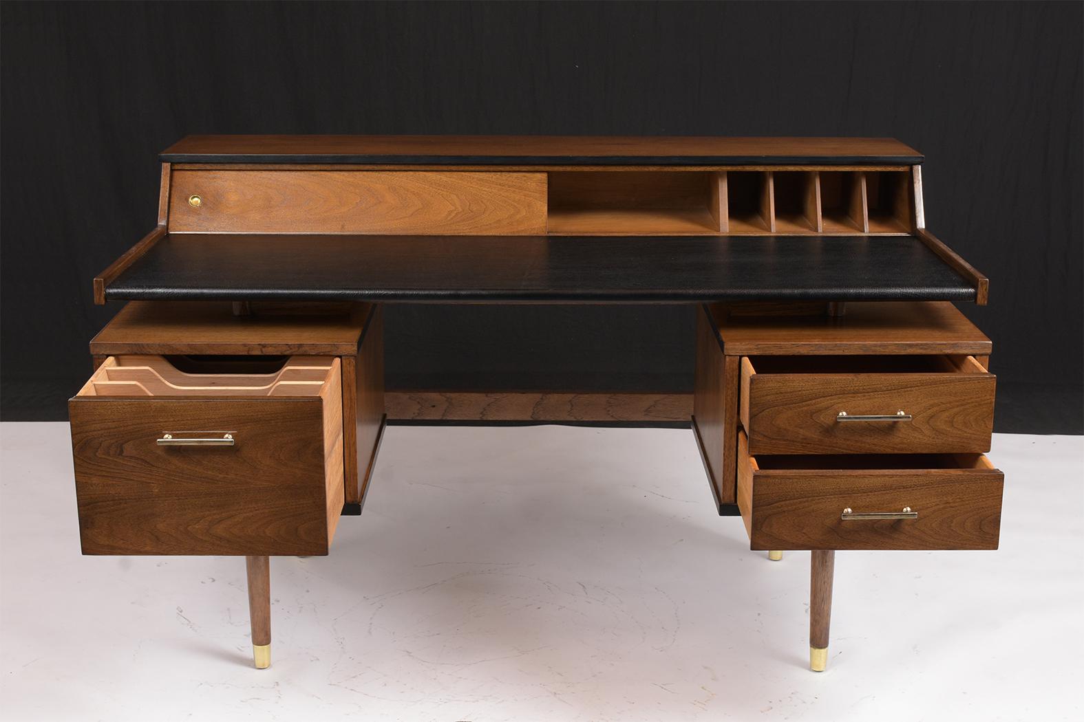 Restored Mid-Century Modern Desk by John Van Koert for Drexel In Good Condition In Los Angeles, CA