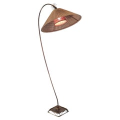 Lampada da terra moderna di metà secolo attribuita a Gunnel Nyman, 60588/40080 di Idman, anni '40