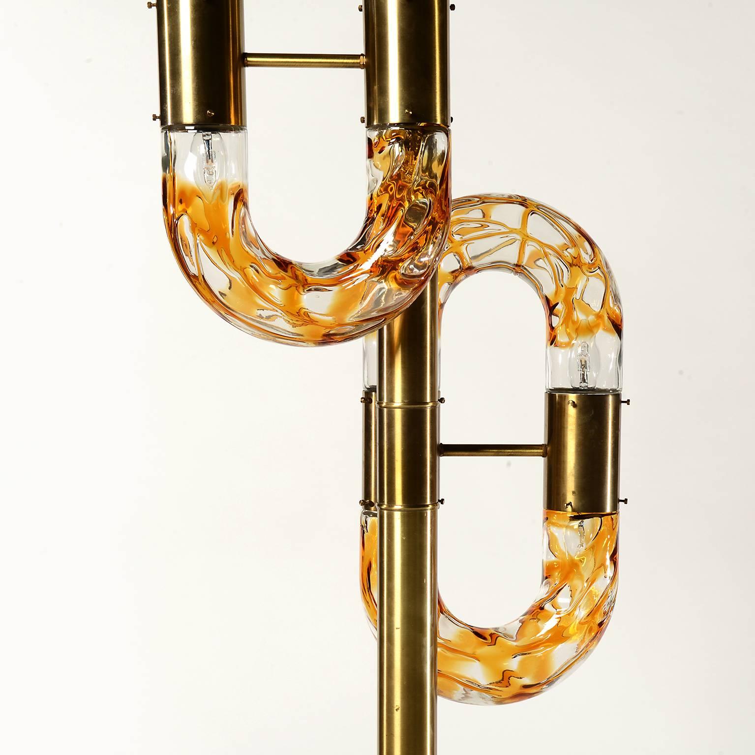 Hand-Crafted Mid-Century Modern Floor Lamp by Aldo Nason for Mazzega