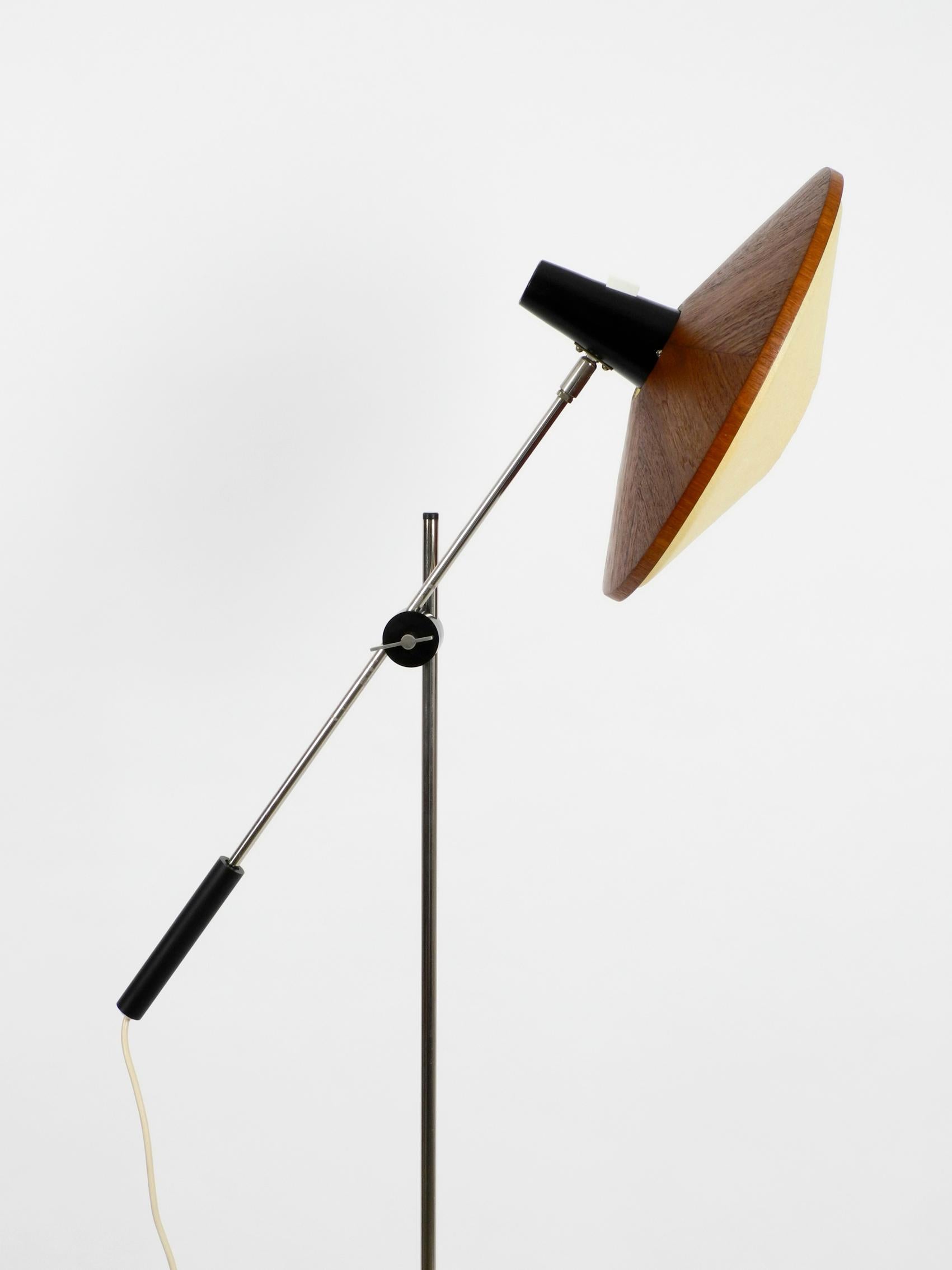 Mid-Century Modern Floor Lamp by George Frydman for Temde with Teak Veneer 6