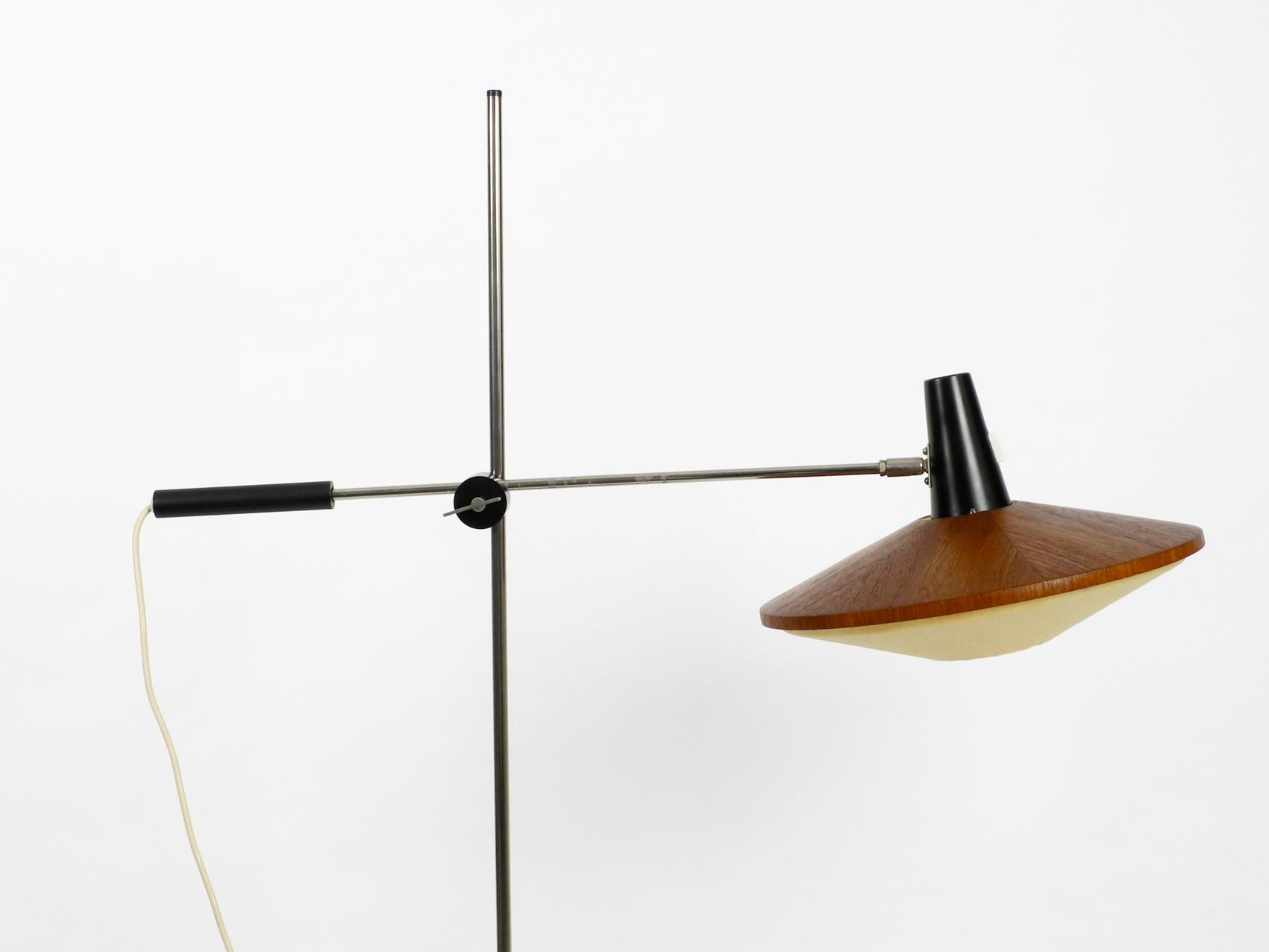 Mid-Century Modern Floor Lamp by George Frydman for Temde with Teak Veneer 7