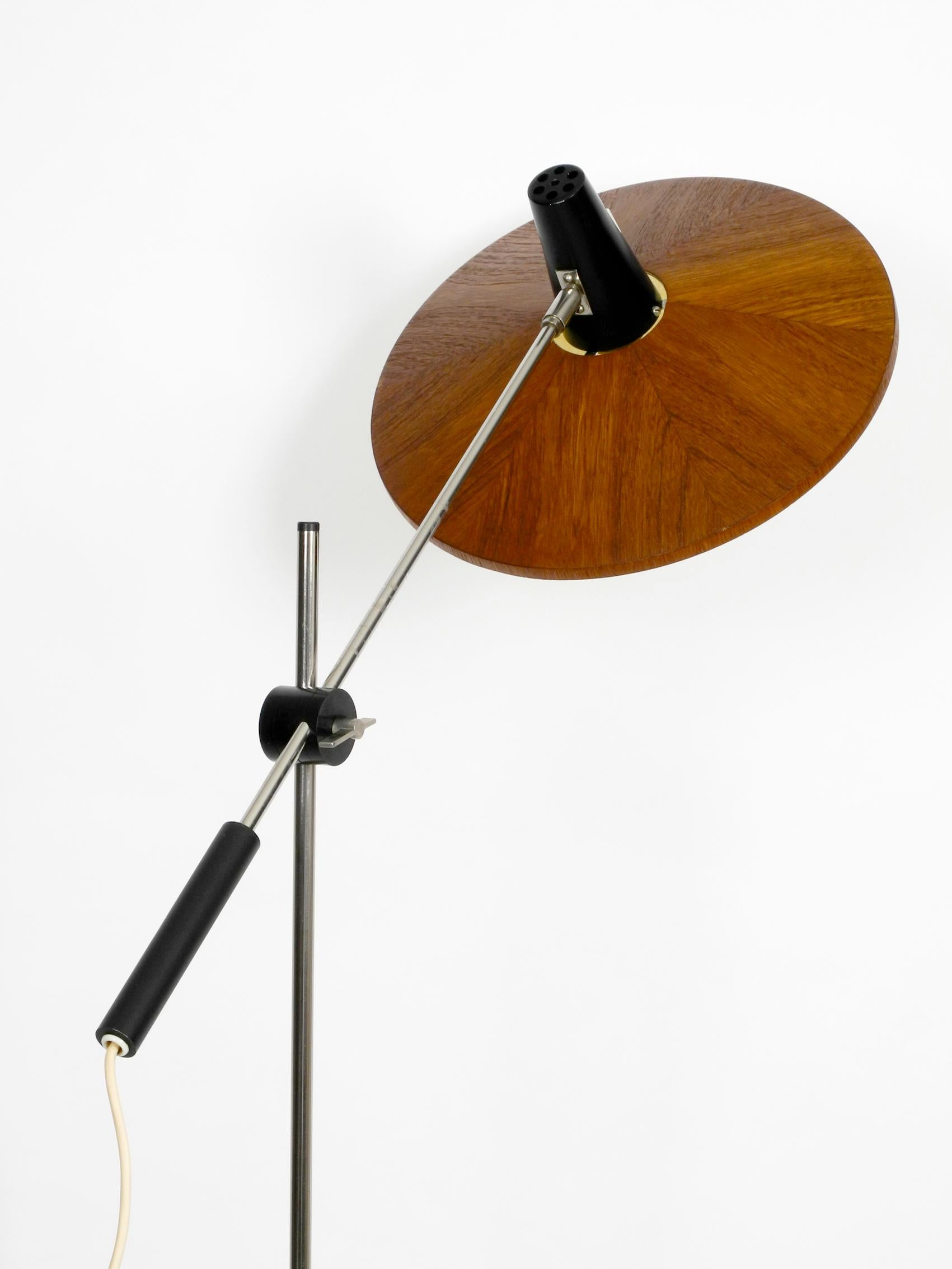Mid-Century Modern Floor Lamp by George Frydman for Temde with Teak Veneer 8
