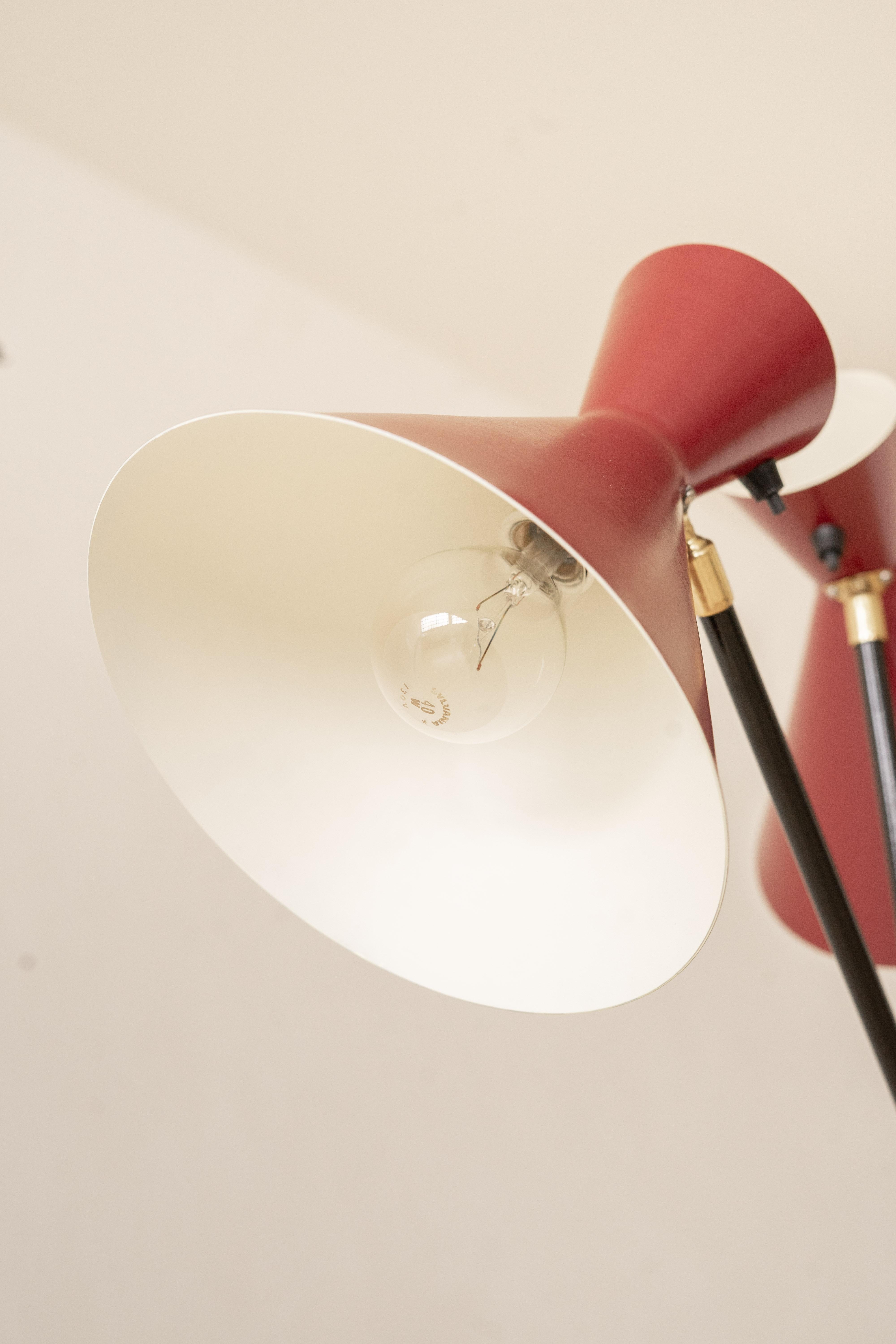 Brasiliano Lampada da terra moderna di metà secolo di artista sconosciuto, anni '60 in vendita
