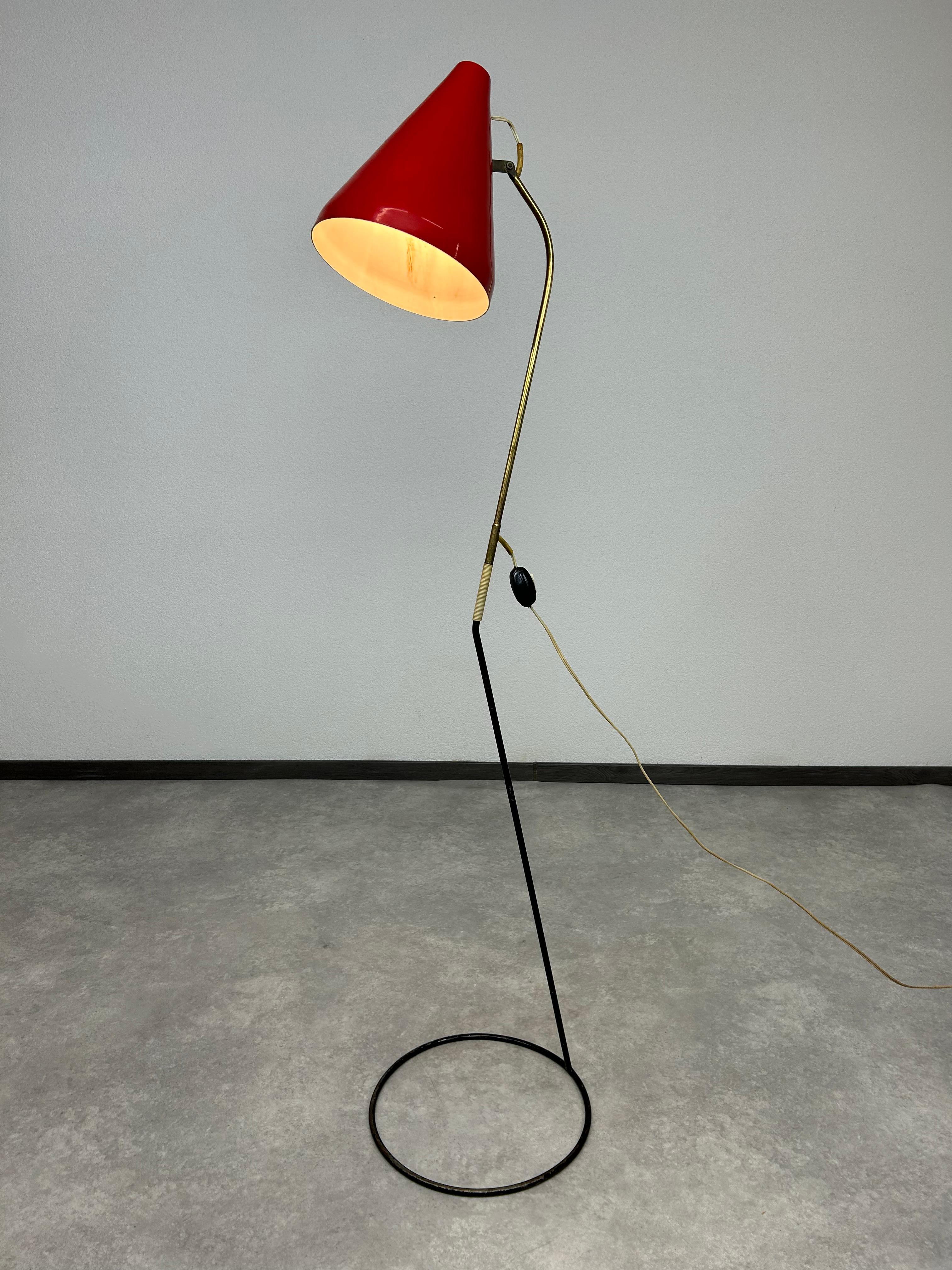 Metallo Lampada da terra moderna di metà secolo in vendita