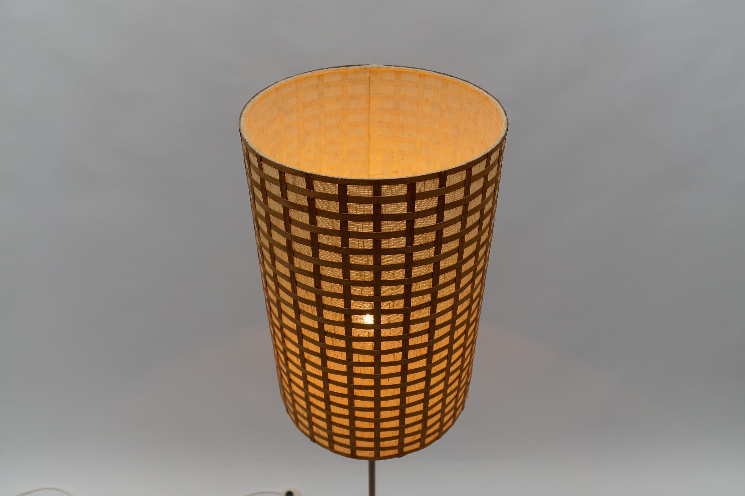  Mid-Century Modern Floor Lamp in Brass and Teak from Temde, 1960s Switzerland For Sale 2