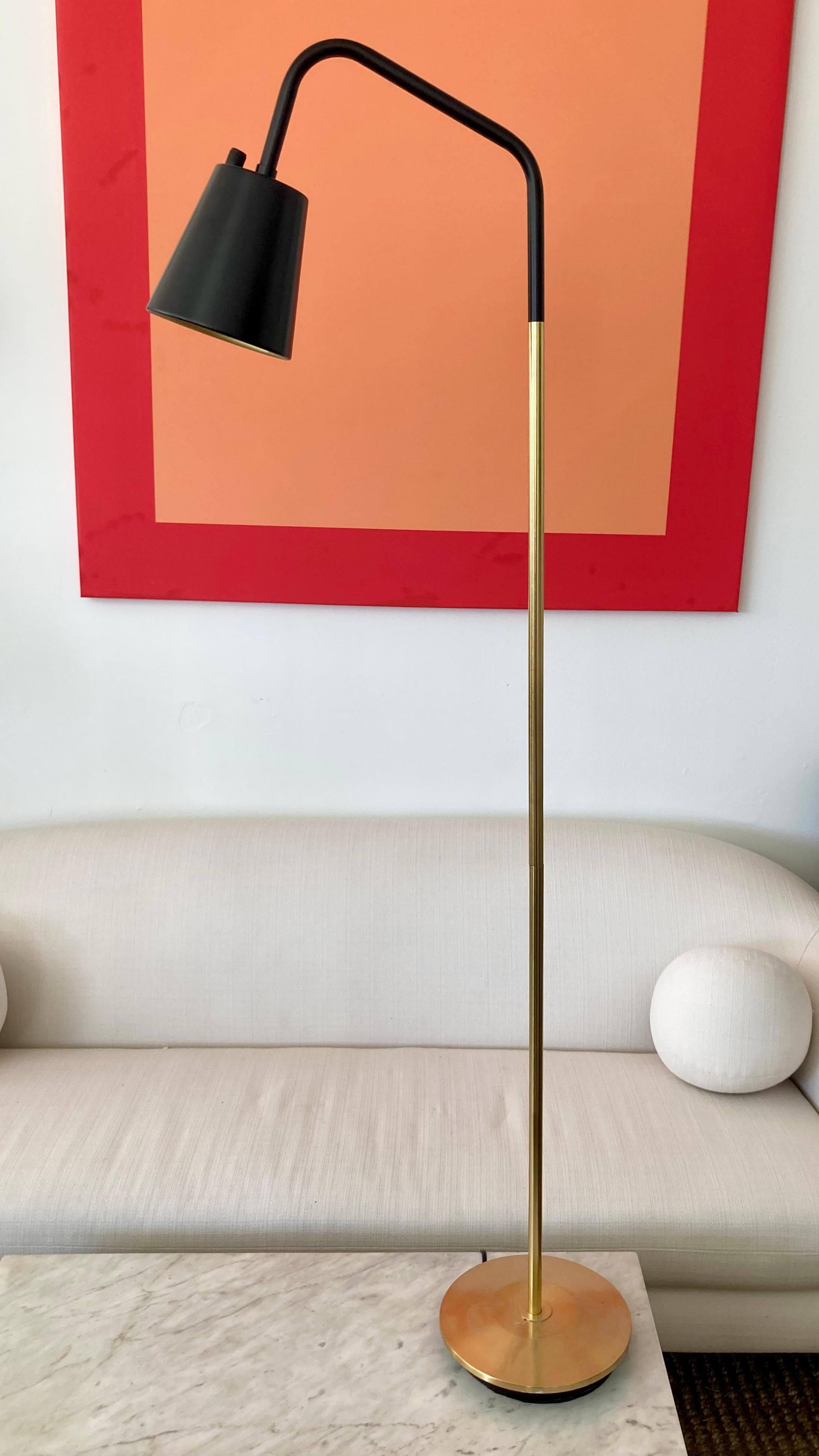 Gorgeous Mid-Century Modern floor lamp in the style of Jacques Adnet from a fabulous Palm Springs estate. Add some serious Mid-Century Modern style to your home.
