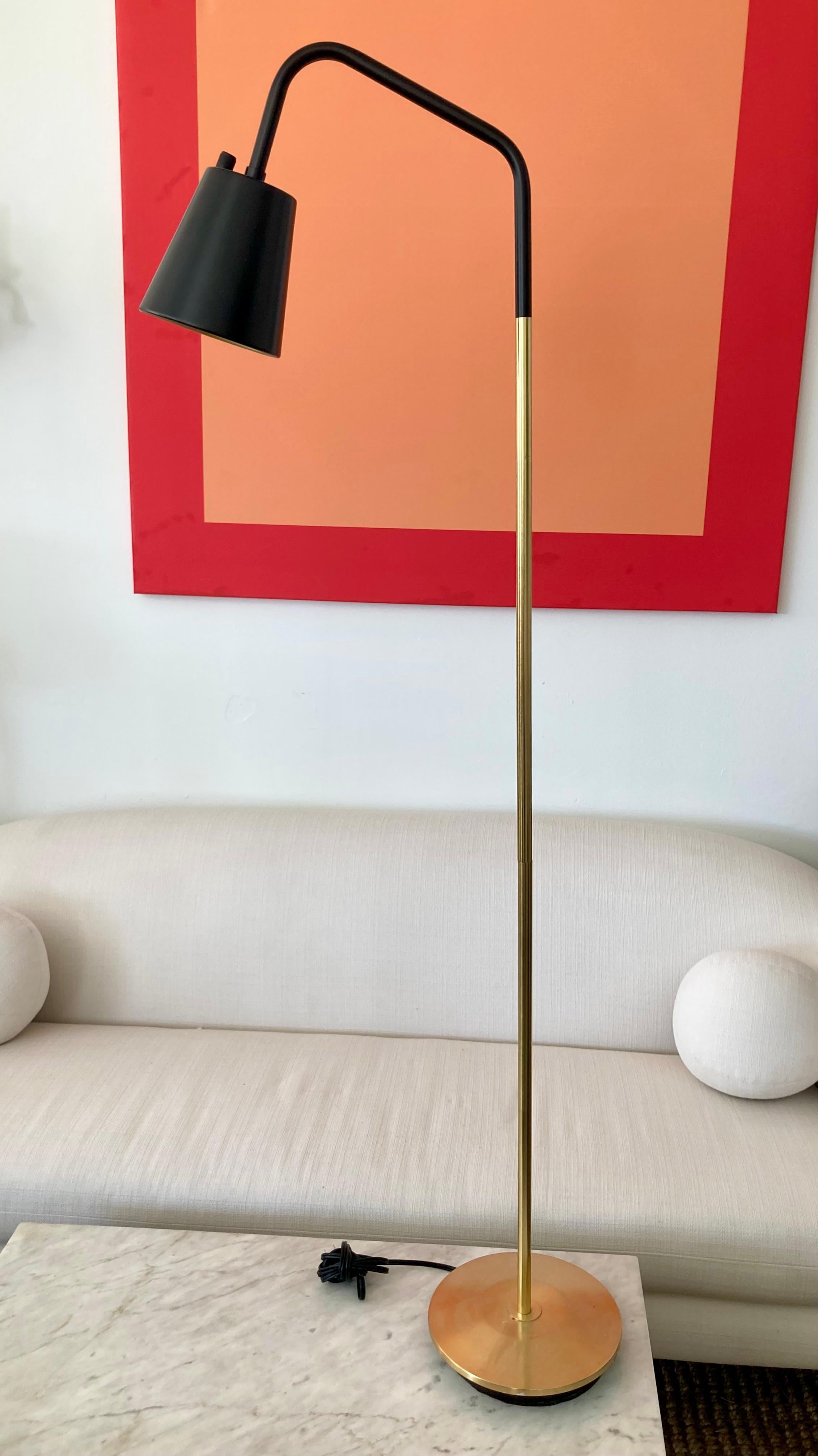 American Mid-Century Modern Floor Lamp in the Style of Jacques Adnet