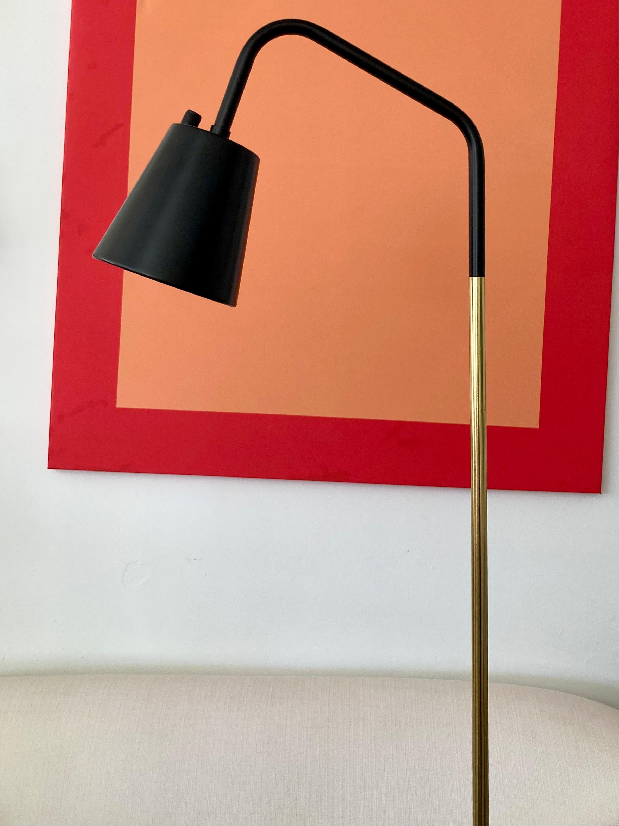 Mid-Century Modern Floor Lamp in the Style of Jacques Adnet 1