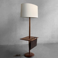 Mid-Century Modern Floor Lamp Magazine Rack by Laurel