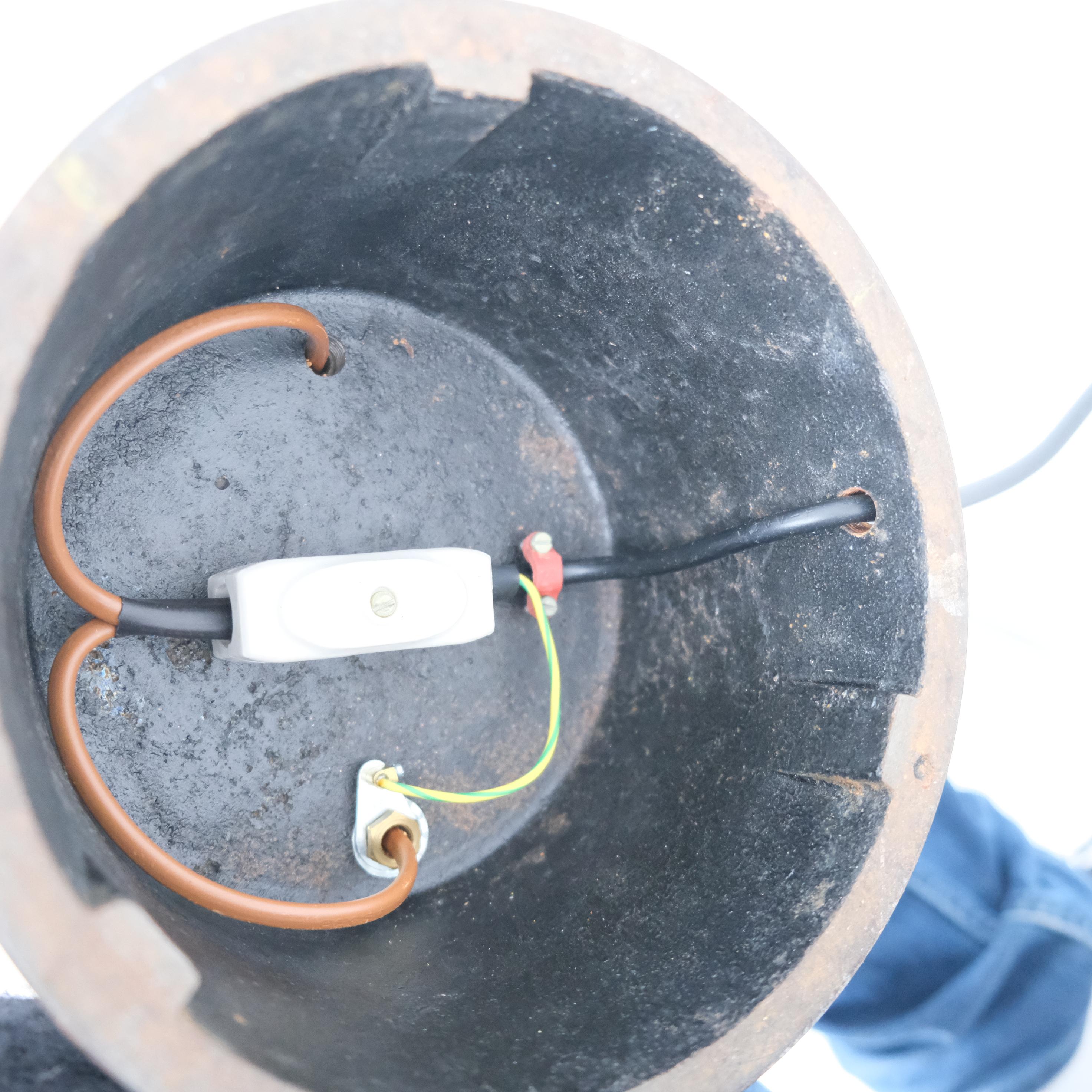 Mid-Century Modern Floor Lamp Model No. EN 40 with Rattan Shades, Itsu 1960s in vendita 5