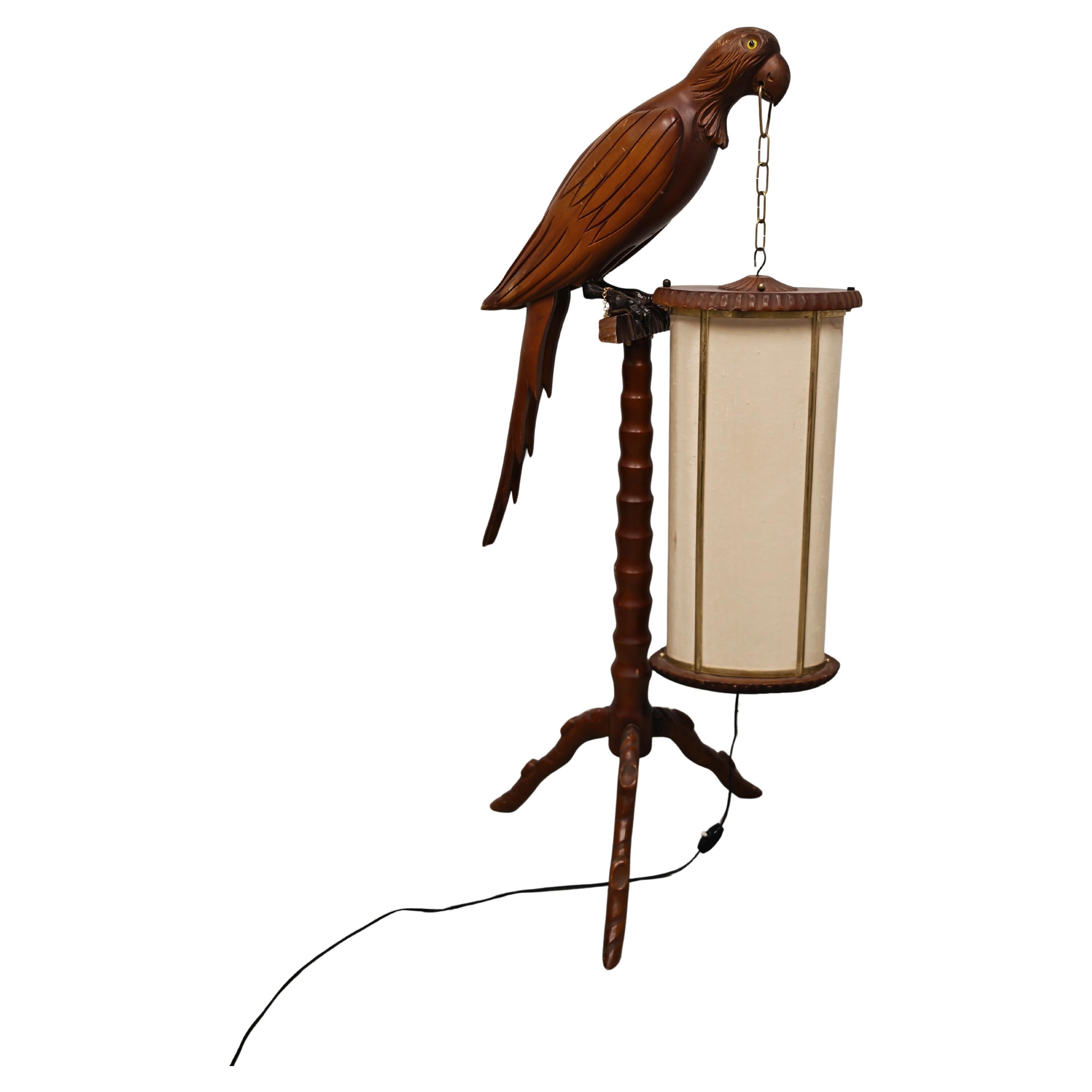Lampadaire moderne du milieu du siècle "Parrot" attr. à Aldo Tura, Italie années 1950