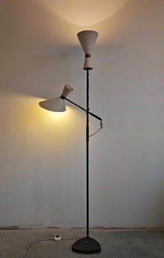 Mid Century Modern Floor Lamp "Pelican" by J.T. Kalmar, Austria 1950s