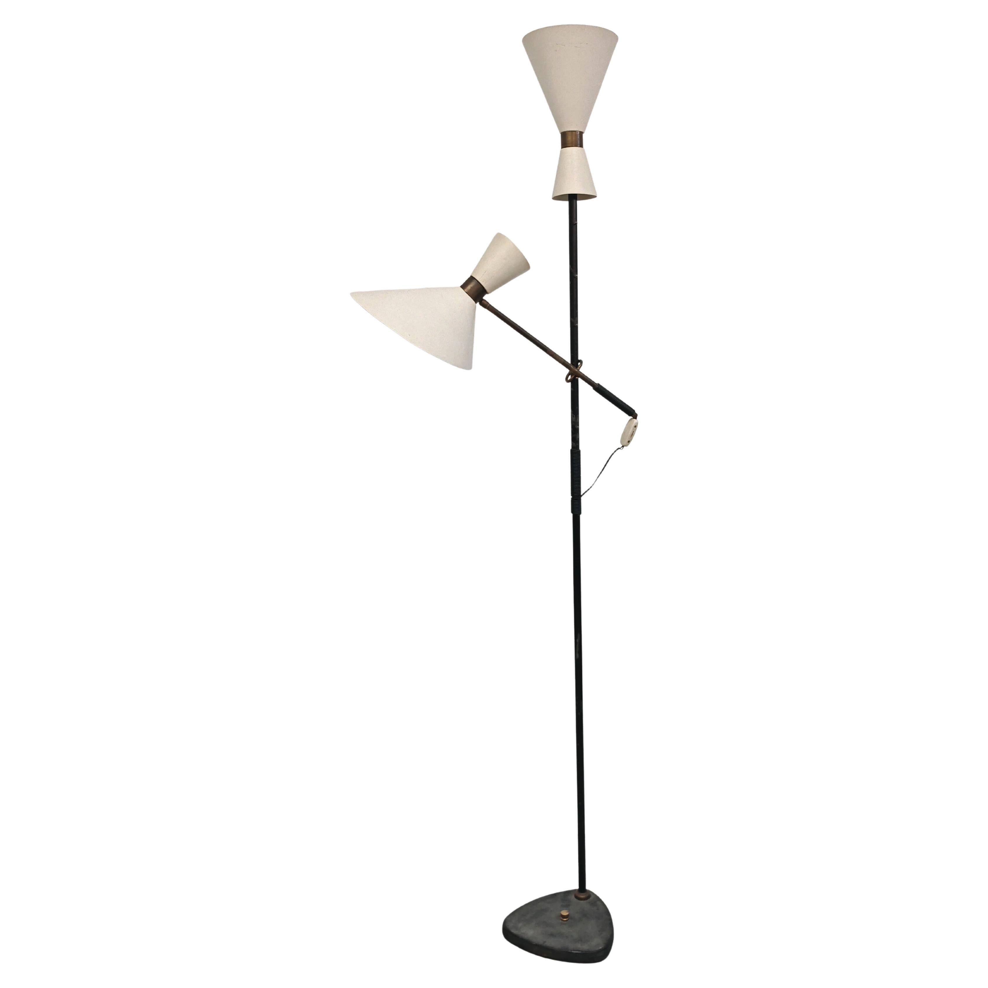 Mid Century Modern Floor Lamp "Pelican" by J.T. Kalmar, Austria 1950s For Sale