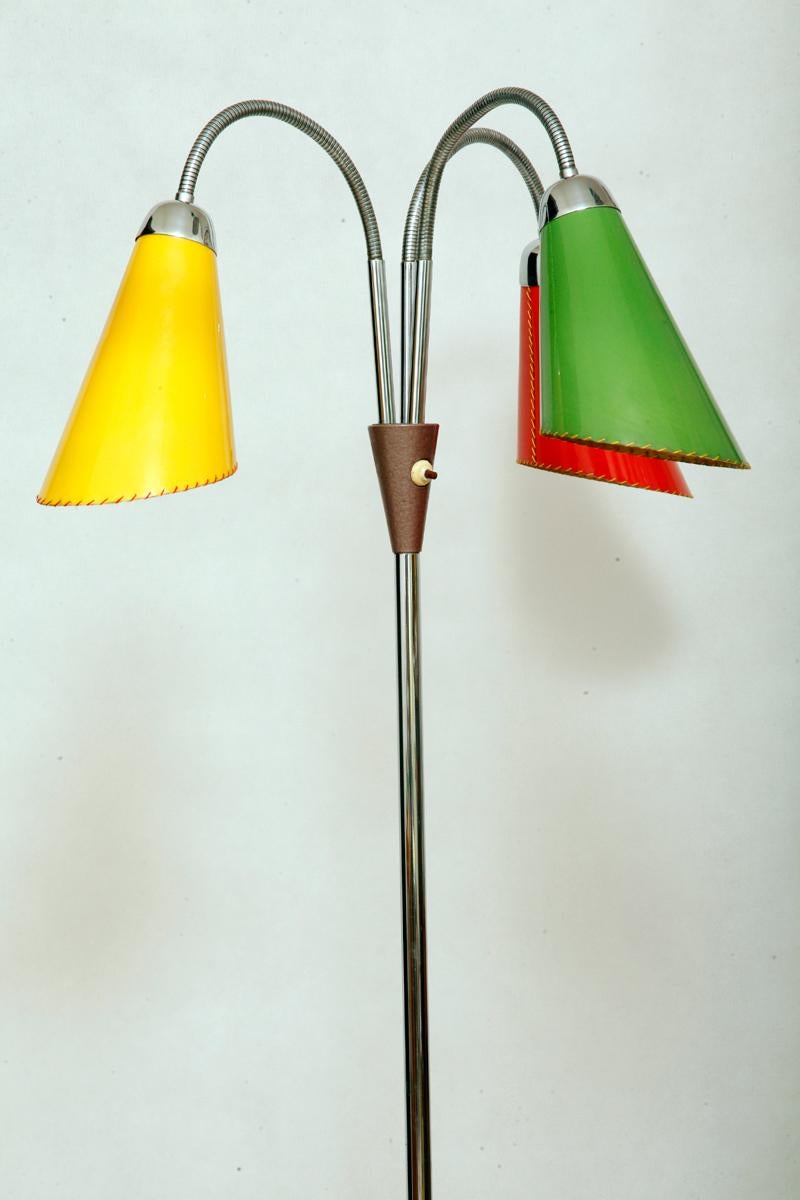 Mid-Century Modern Floor Lamp TYP S 102 by Lidokov Boskovice, 1960s For Sale 4