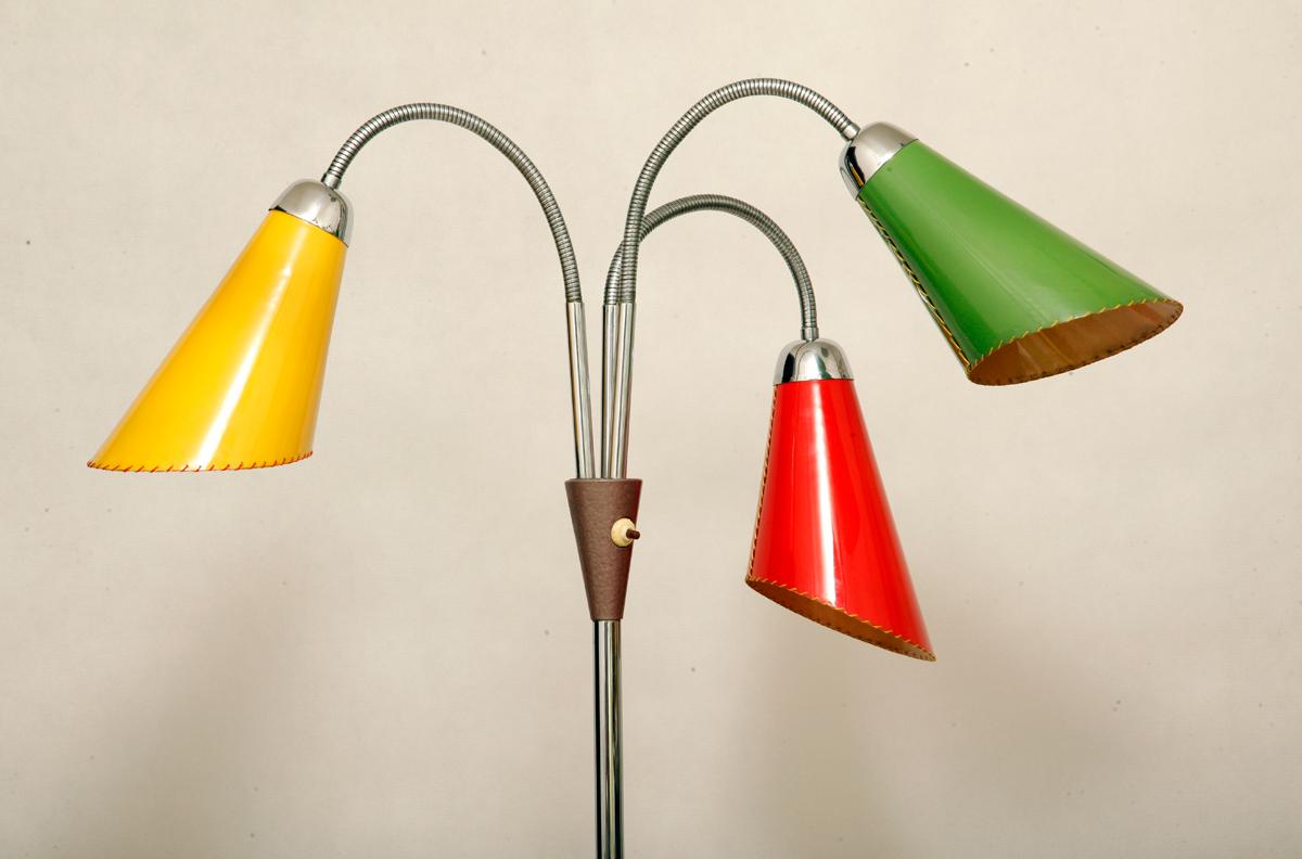 Czech Mid-Century Modern Floor Lamp TYP S 102 by Lidokov Boskovice, 1960s For Sale