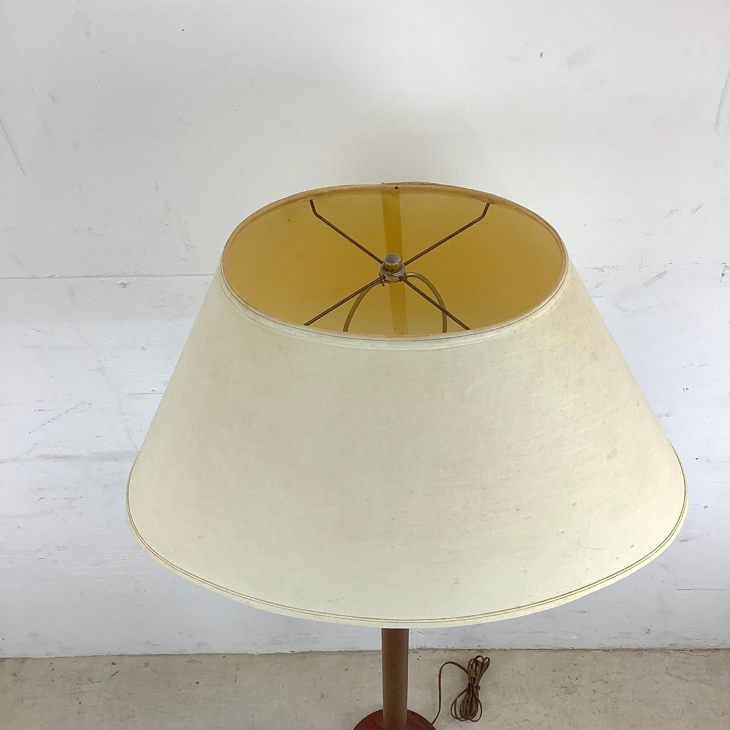 Wood Mid-Century Modern Floor Lamp With Shade