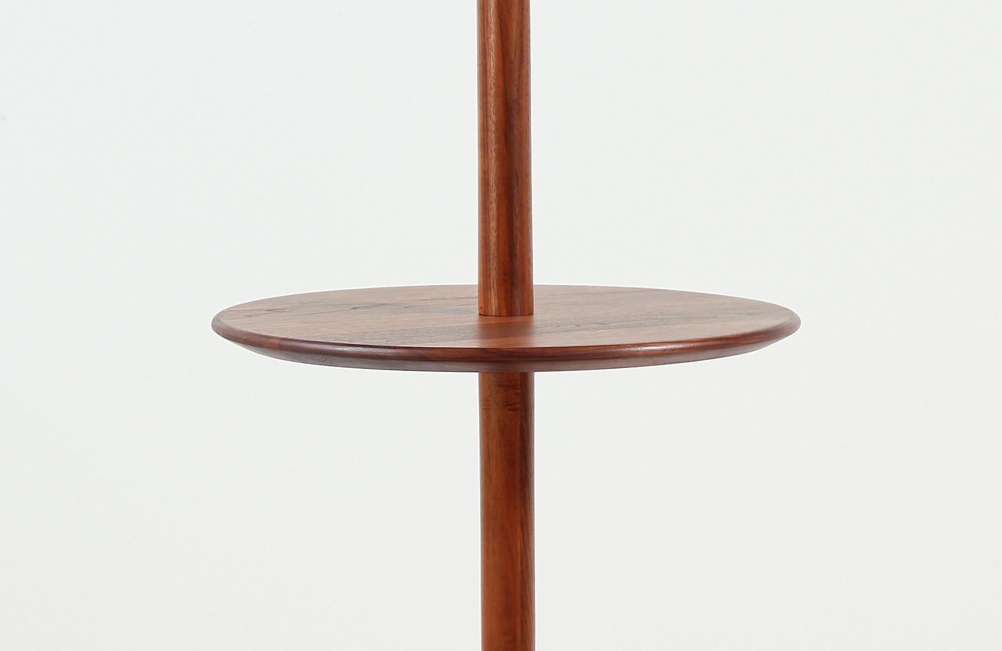 Mid-Century Modern Floor Lamp with Side Table by Laurel 1
