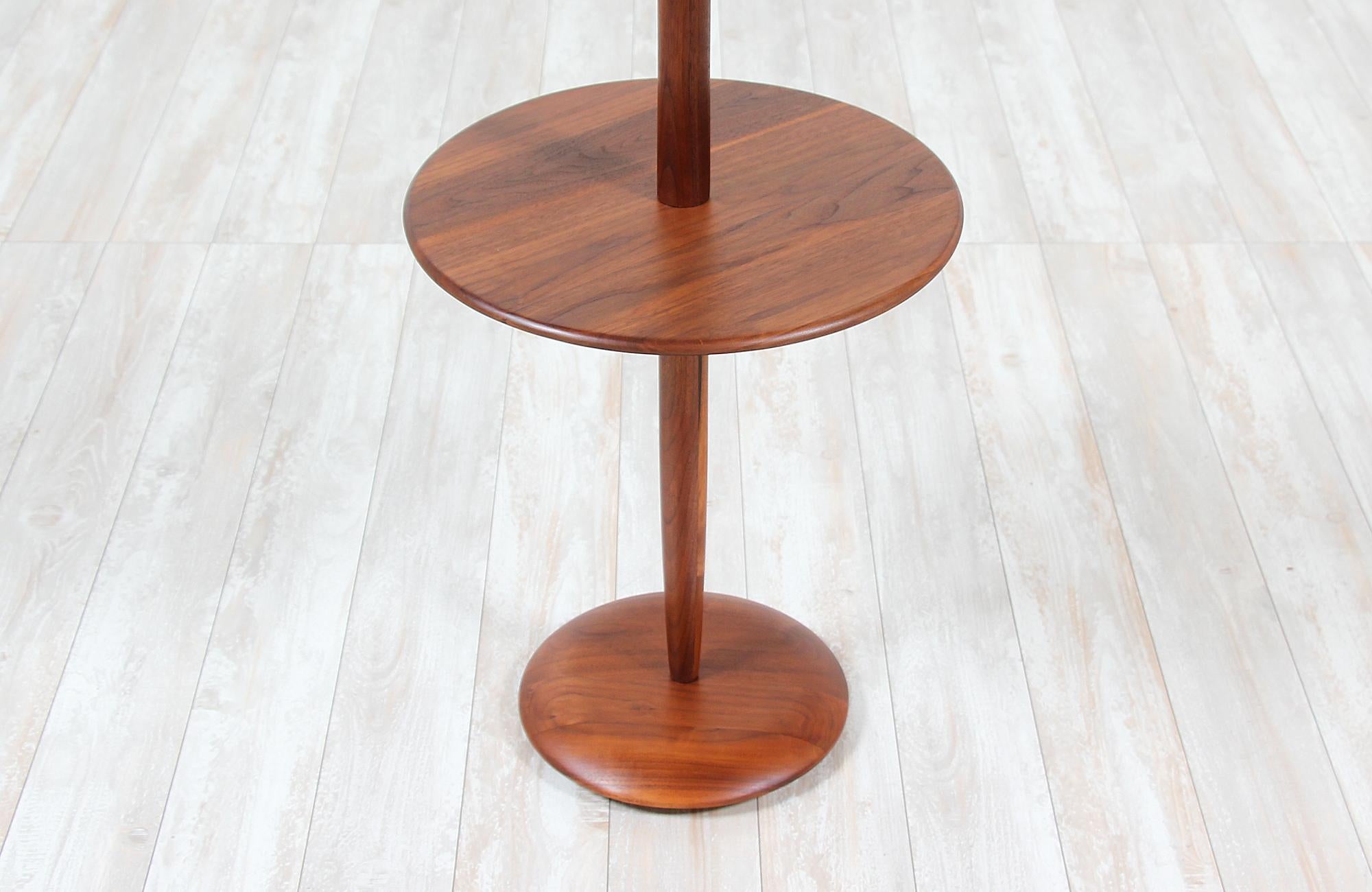 Mid-Century Modern Floor Lamp with Side Table by Laurel 2