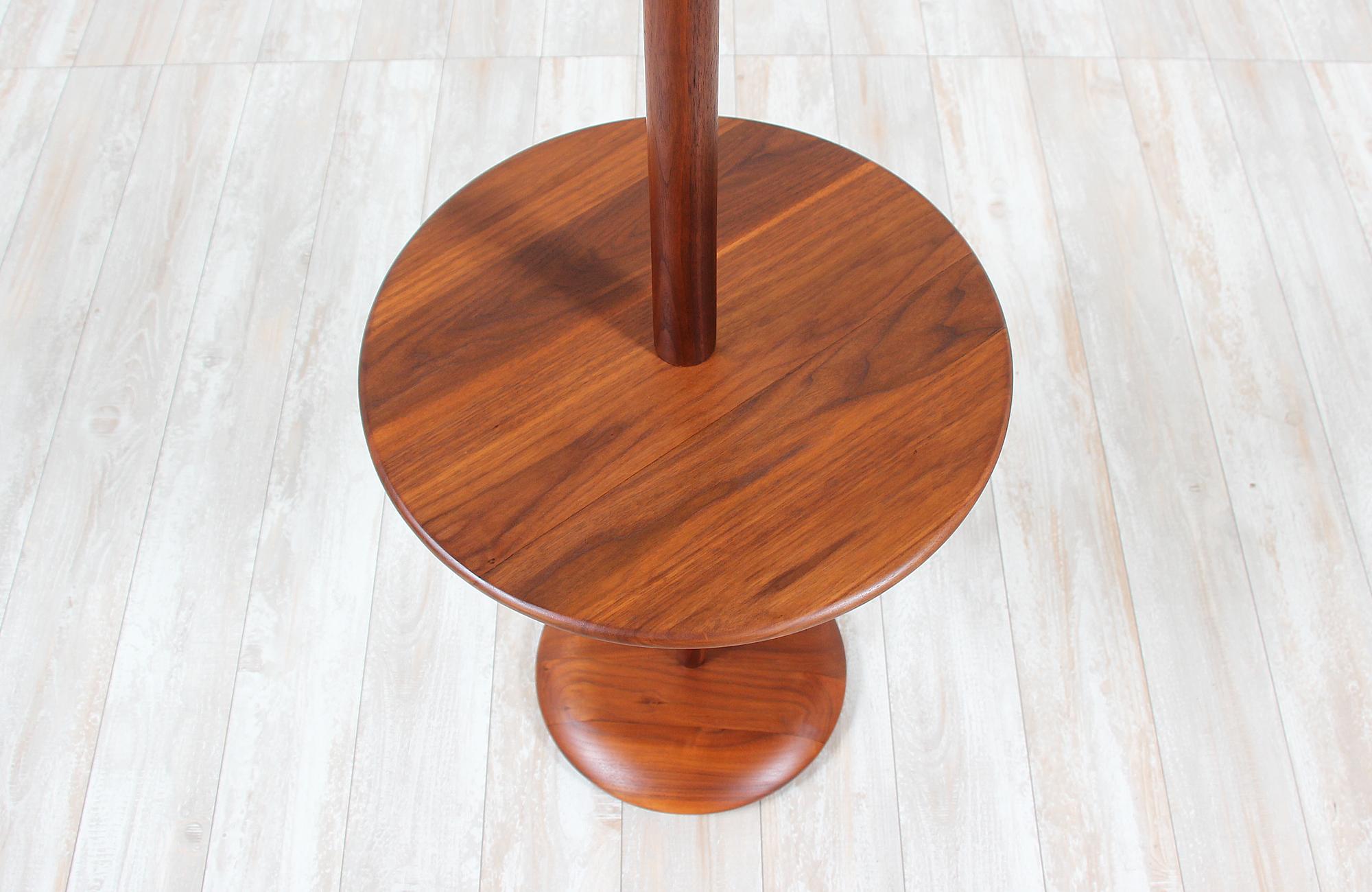 Mid-Century Modern Floor Lamp with Side Table by Laurel 3