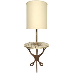 Retro Mid-Century Modern Floor Lamp with Table