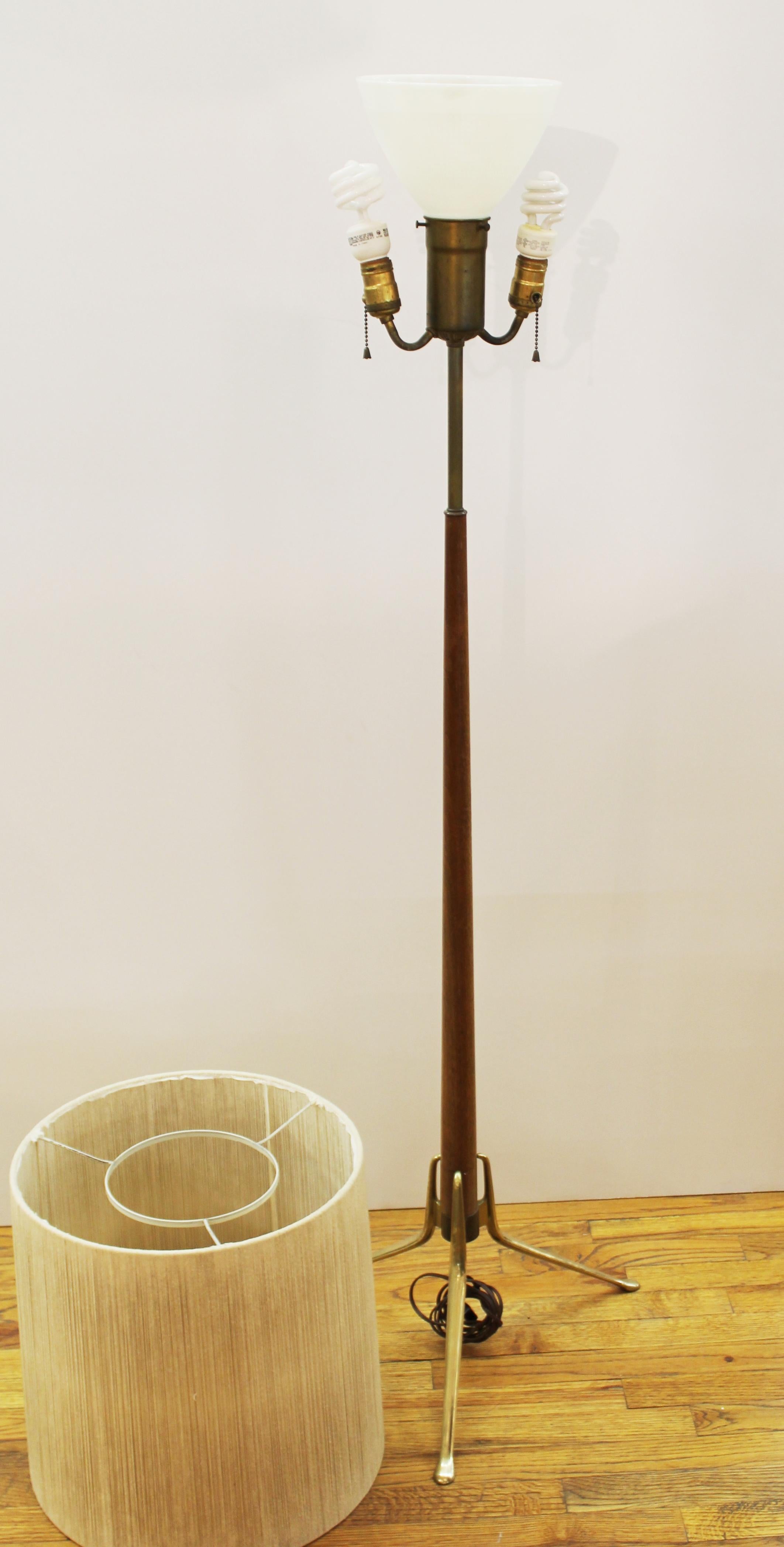 Mid-Century Modern Floor Lamp with Tripod Base 3