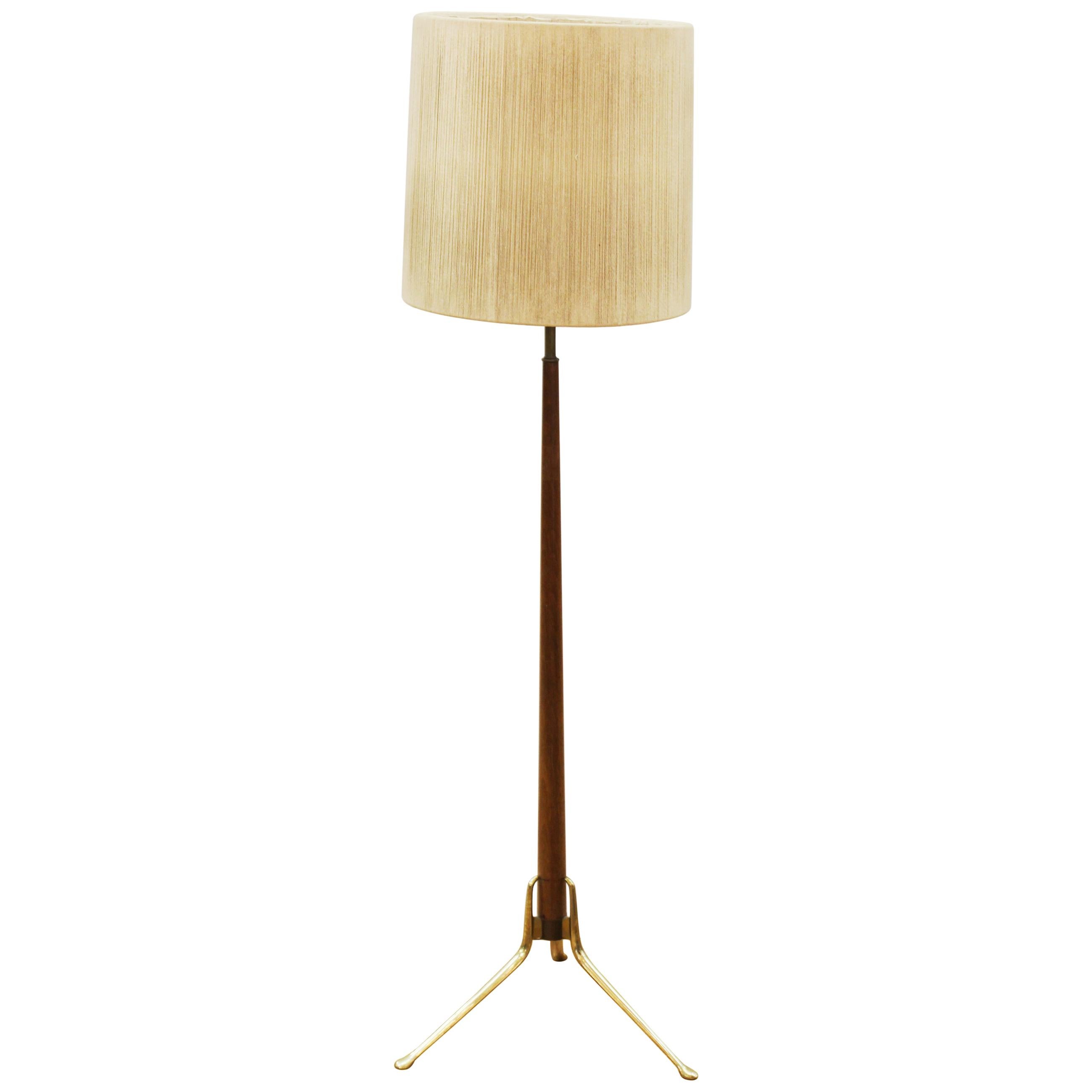 Mid-Century Modern Floor Lamp with Tripod Base
