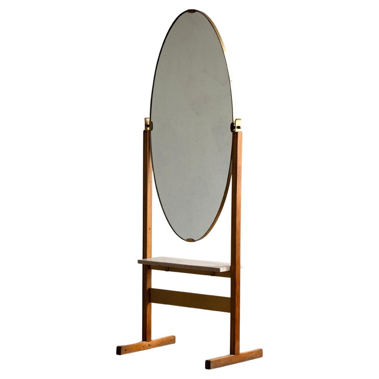 Mid Century Modern Floor Mirror, Nordiska Kompaniet For Sale at 1stDibs Mid Century Modern Floor Mirror, Nordiska Kompaniet