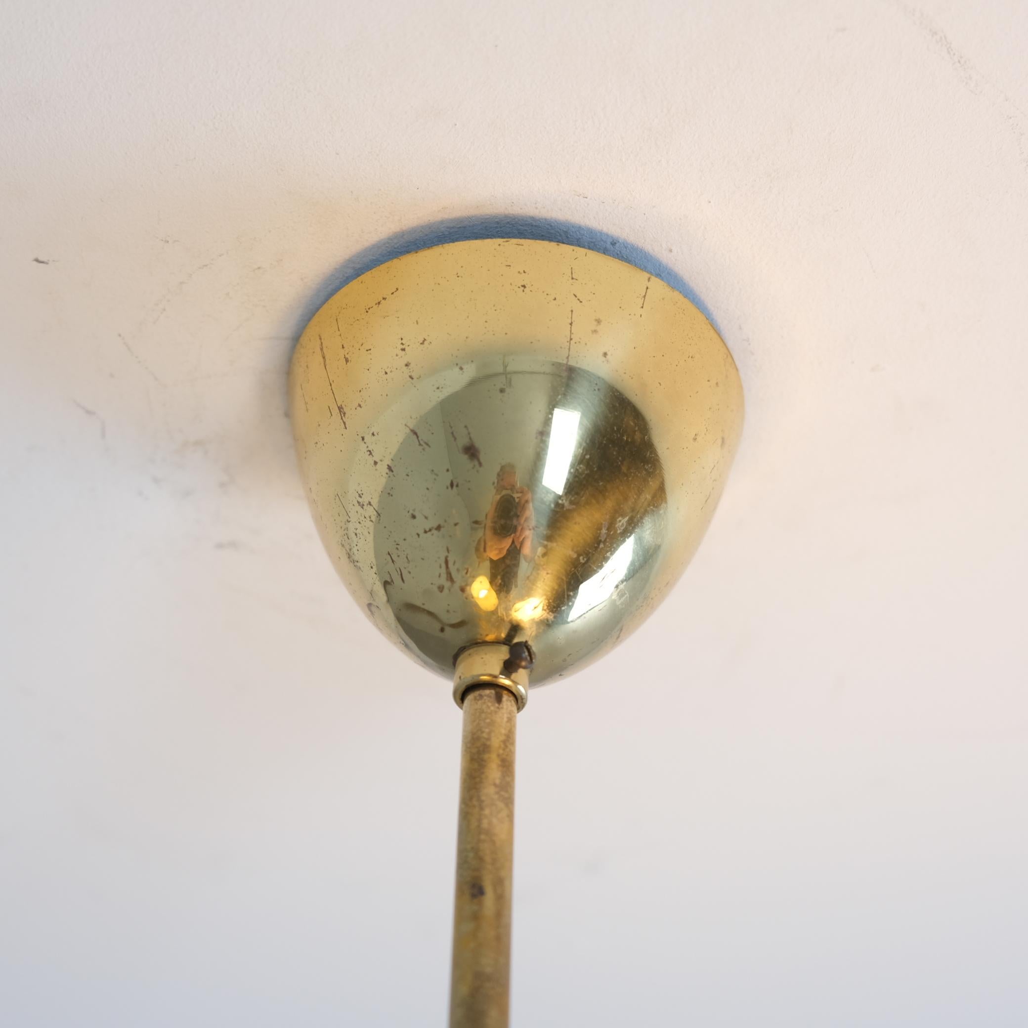 Lampada da soffitto in ottone floreale moderna di metà secolo Modello ER 77/3, Itsu Finlandia 1950s in vendita 3
