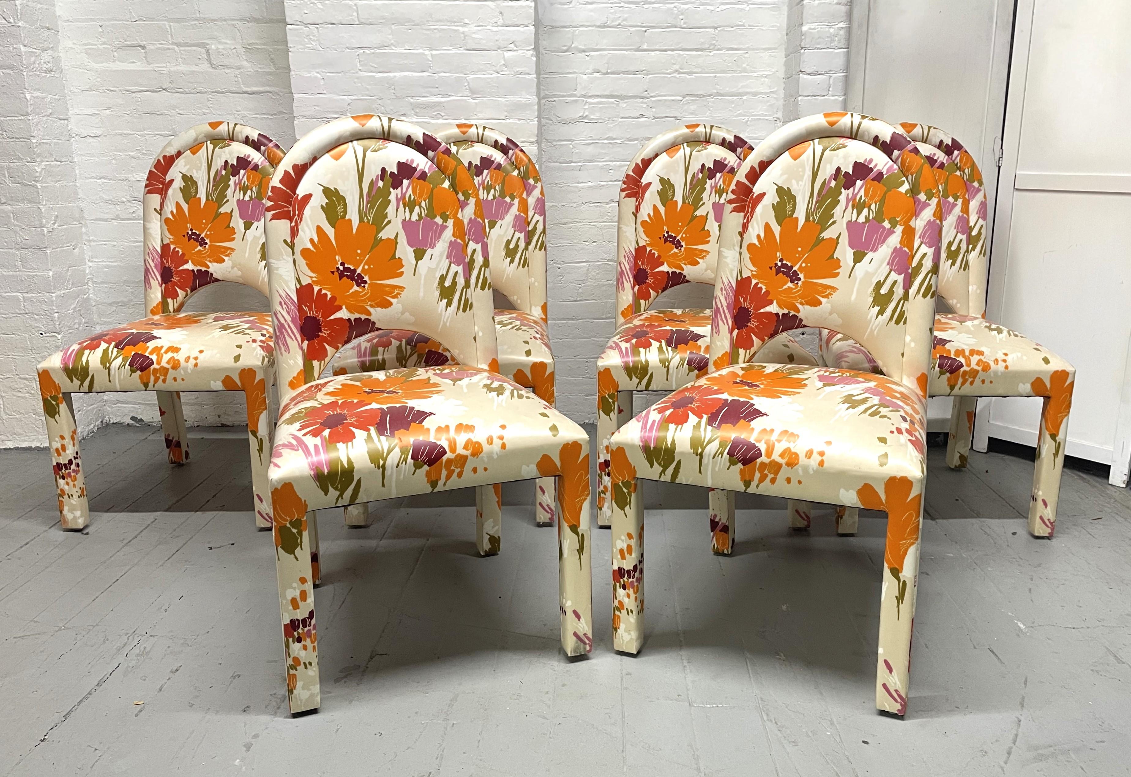 vintage floral dining chairs