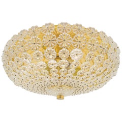 Mid-Century Modern Floral Glass Wall and Ceiling Lamp, 1960s