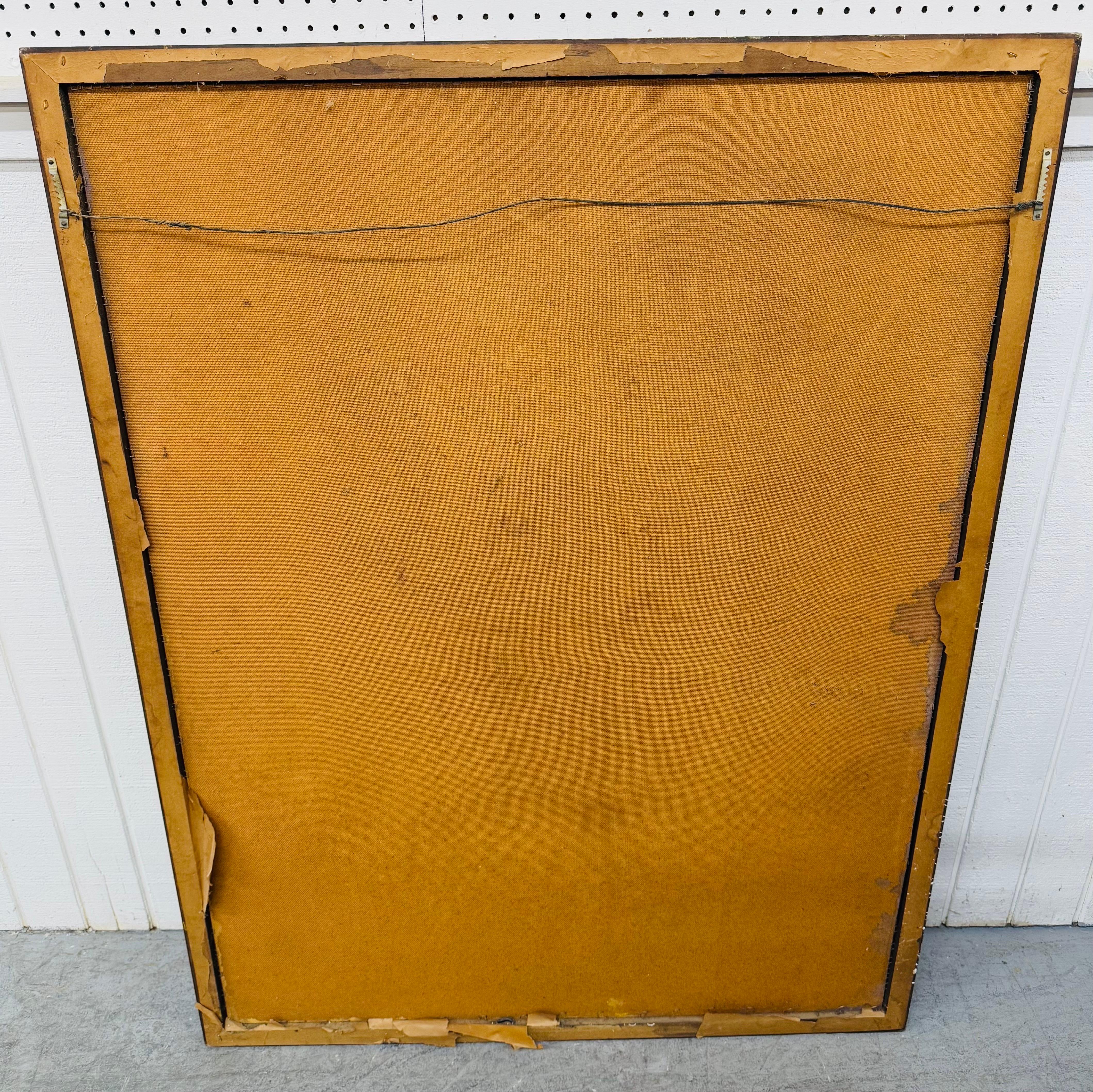 Wood Mid-Century Modern Floral Still Life Painting For Sale