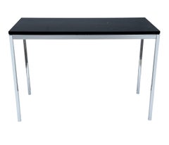 Tavolo consolle o tavolo da ingresso in marmo nero di Florence Knoll, metà del secolo scorso.