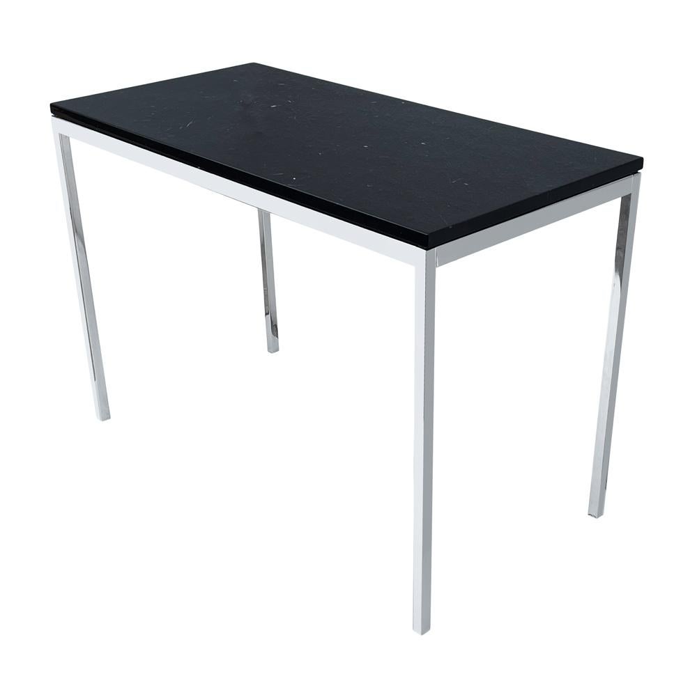 Mid-Century Modern Table console ou table d'entrée moderne du milieu du siècle en marbre noir Florence Knoll en vente