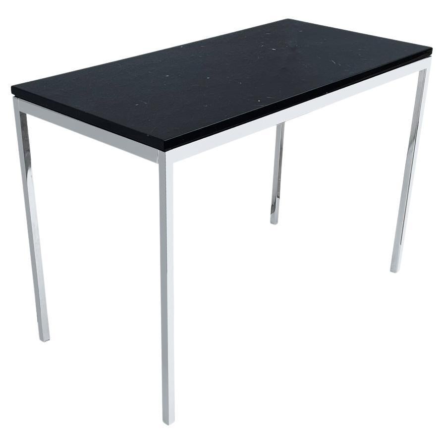 Table console ou table d'entrée moderne du milieu du siècle en marbre noir Florence Knoll en vente