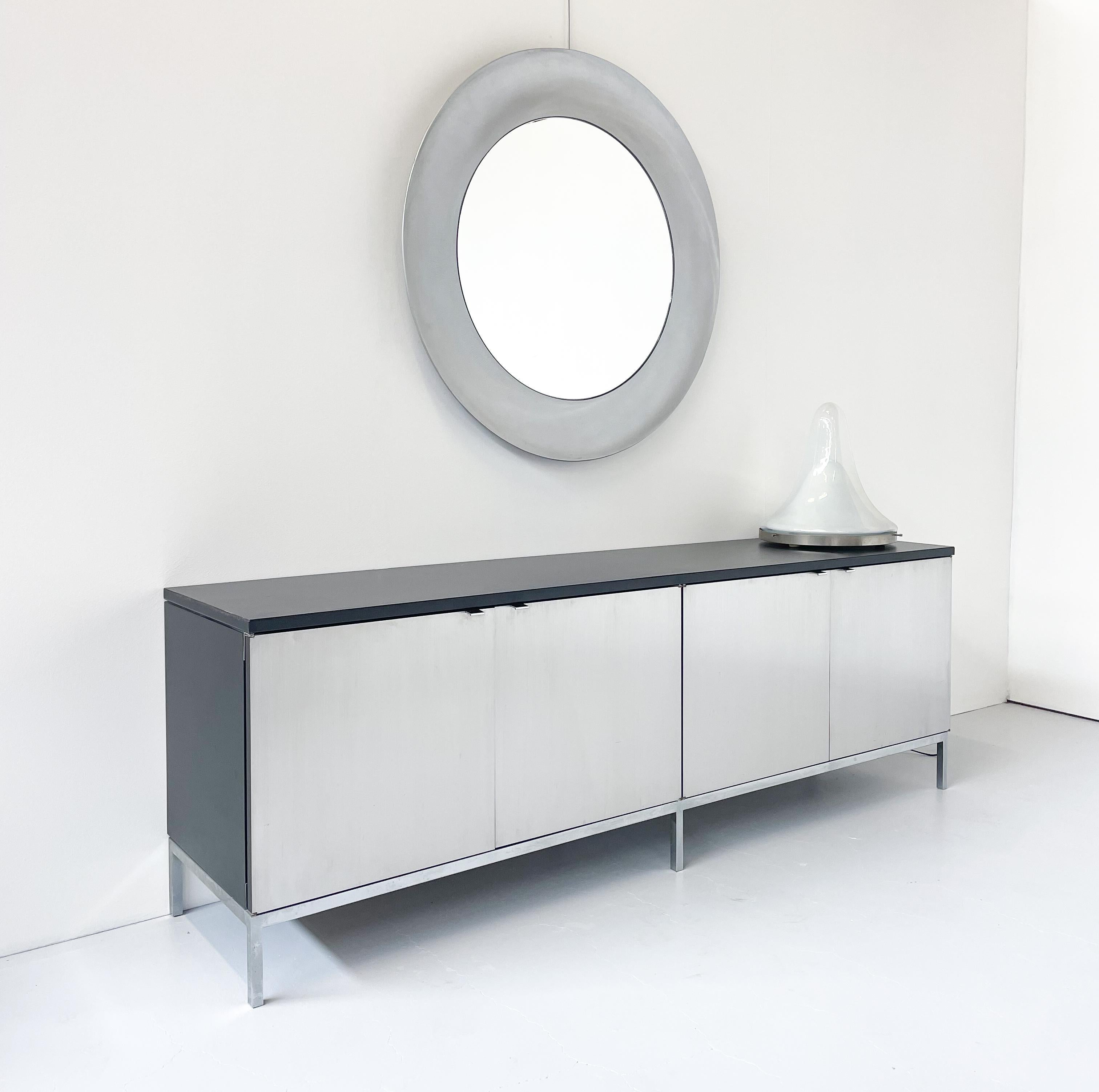 Mid-Century Modern Florence Knoll Sideboard, Aluminium and Wood, 1960s For Sale 8