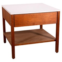 Retro Mid Century Modern Florence Knoll Walnut End Table Nightstand