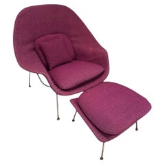 Mid Century Modern Florence Knoll Womb Chair With Ottoman Mid Century Modern Florence Knoll Womb Chair With Ottoman