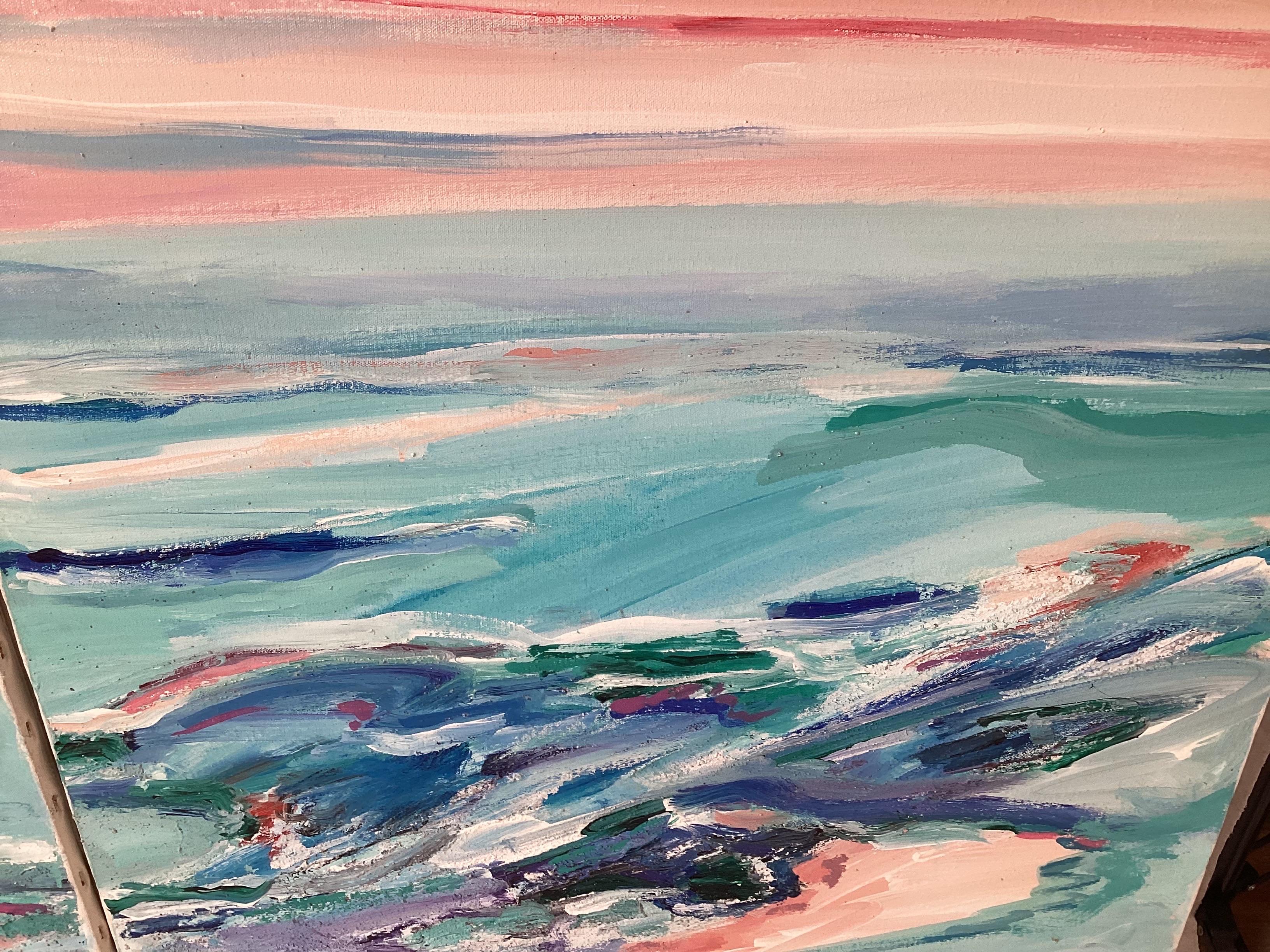 Mid-Century Modern Mid Century Modern Florida Abstract Painting For Sale