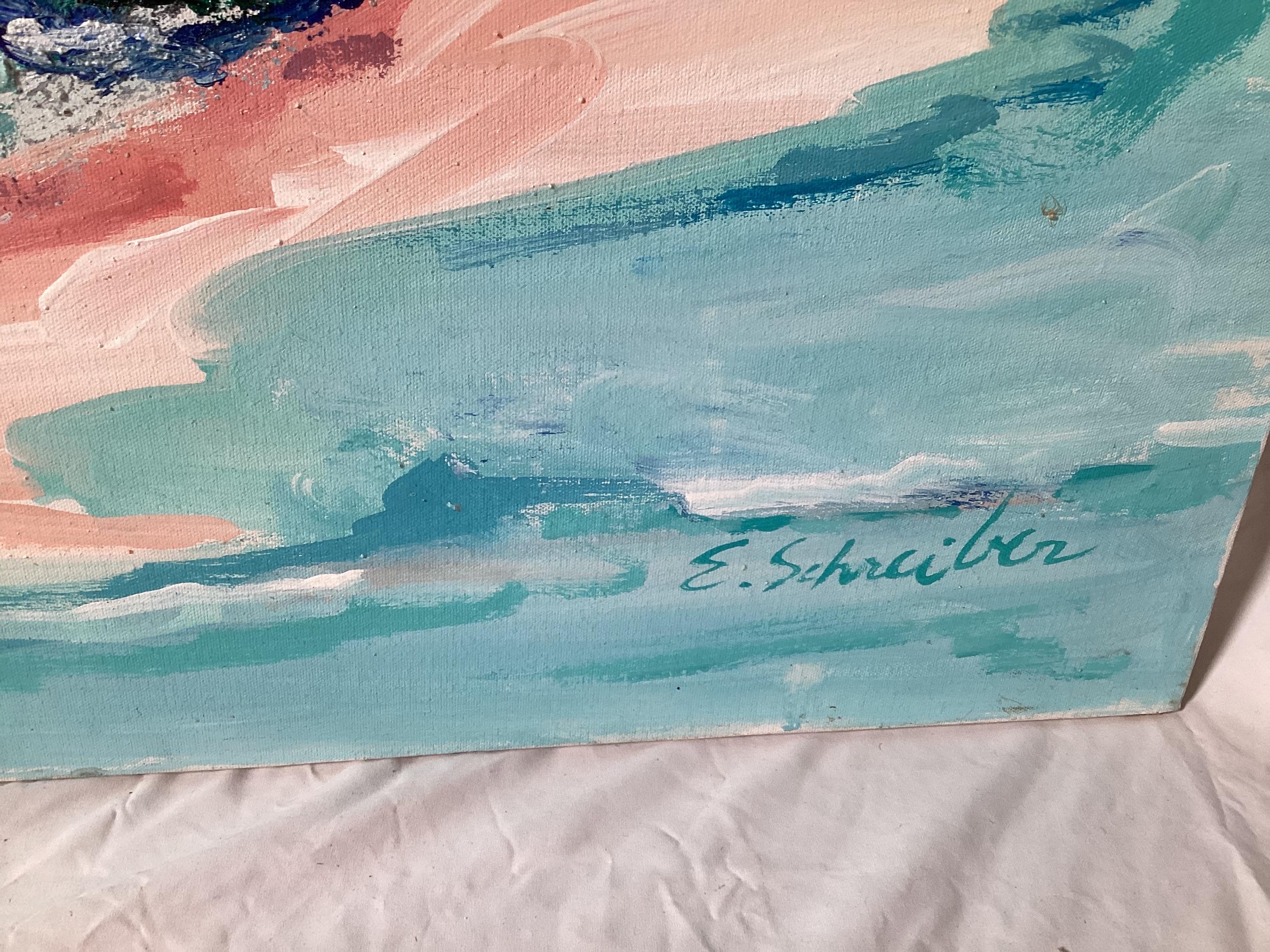 Mid Century Modern Florida Abstract Painting In Good Condition For Sale In Lambertville, NJ