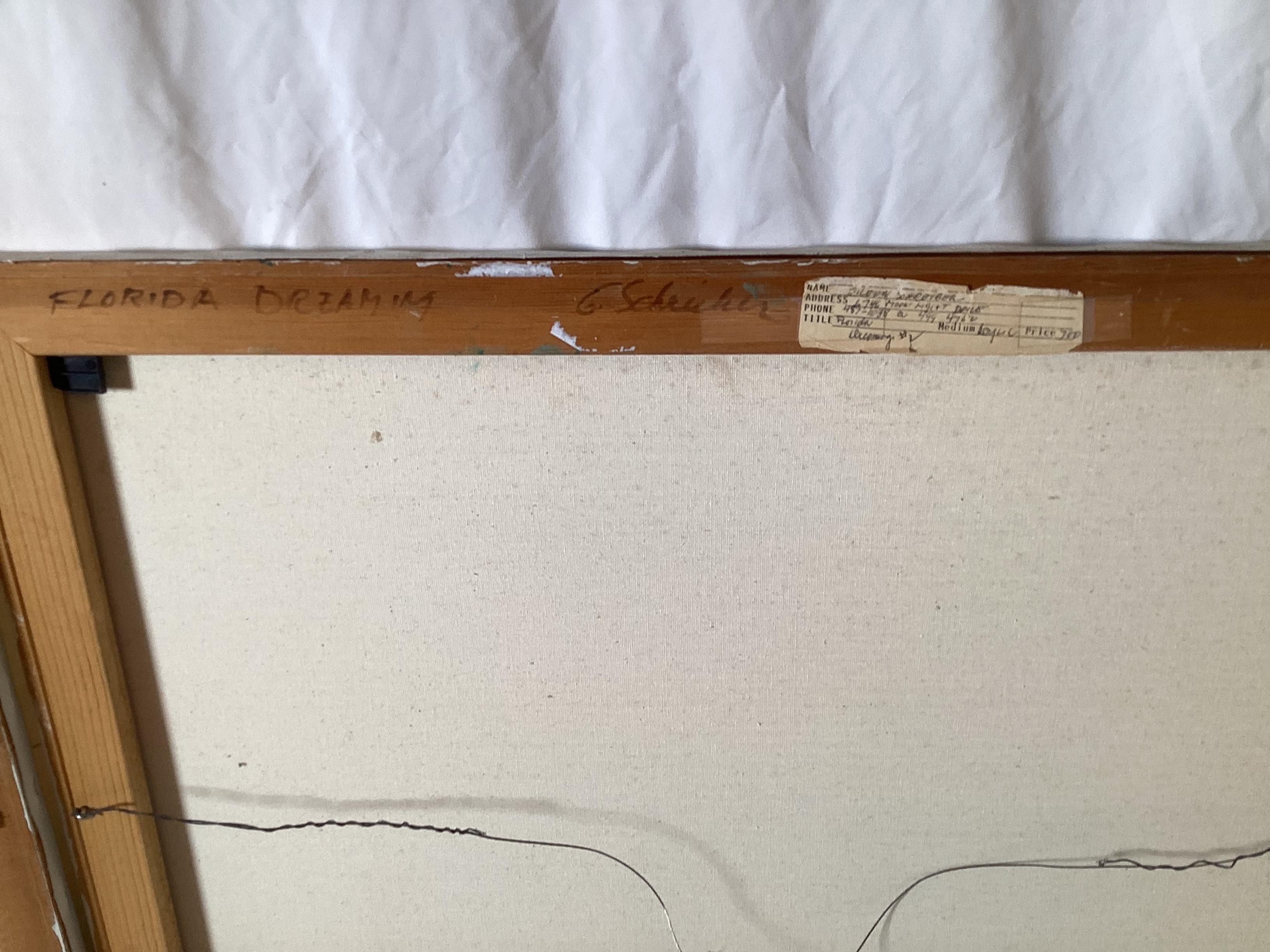 Late 20th Century Mid Century Modern Florida Abstract Painting For Sale