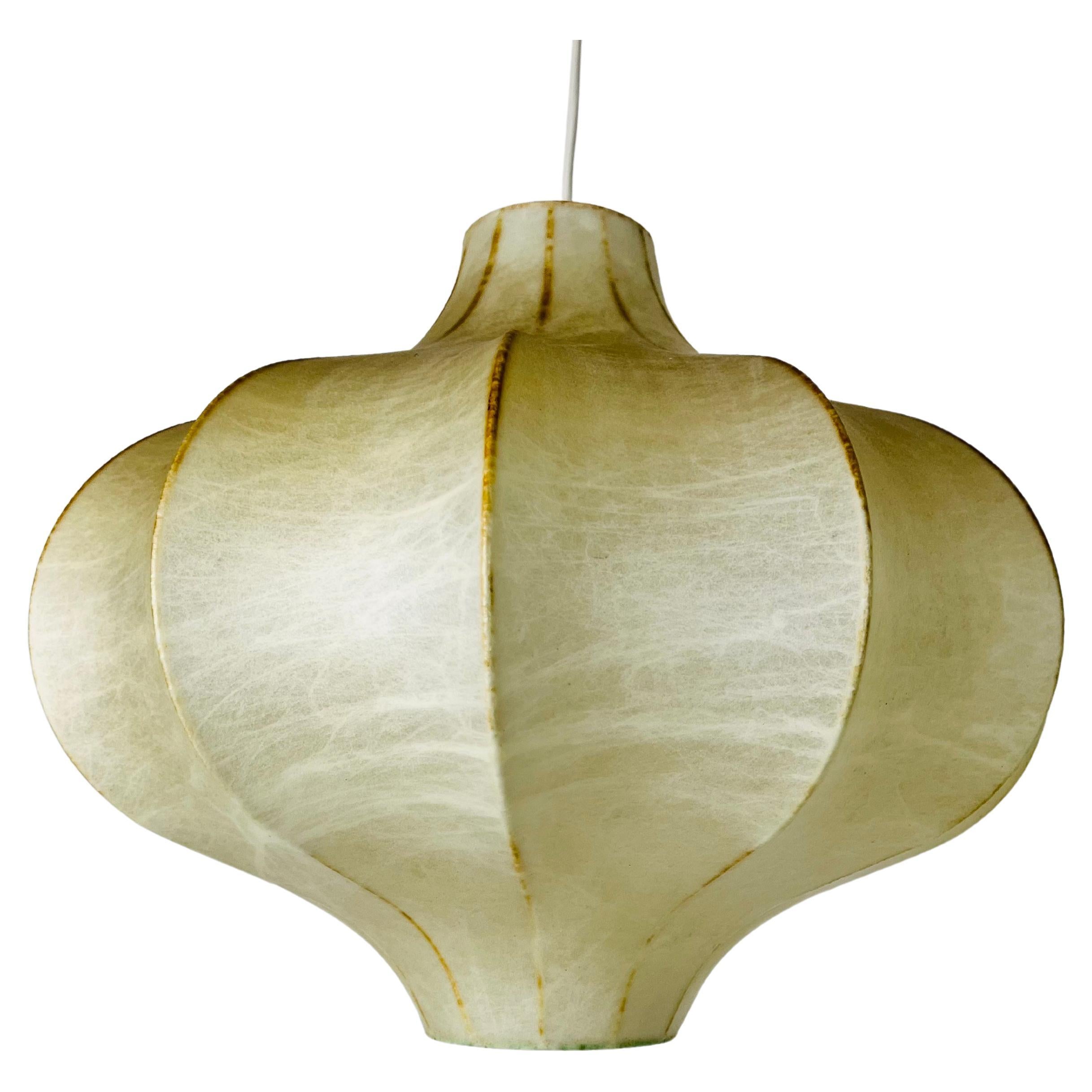 Mid-Century Modern Flower Shape Cocoon Pendant Light, 1960s, Italy