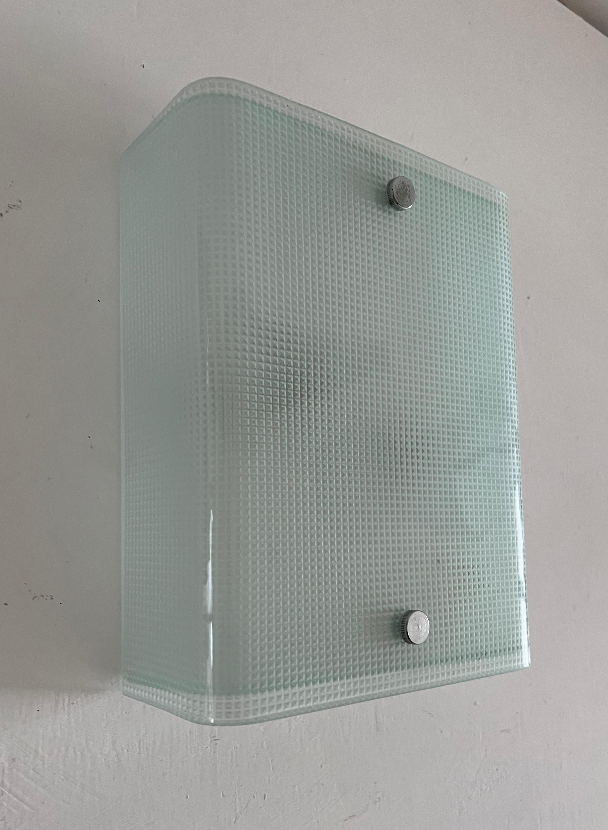 20th Century Mid-Century Modern Flush Mount Attributed to Fontana Arte, Italy circa 1950 For Sale